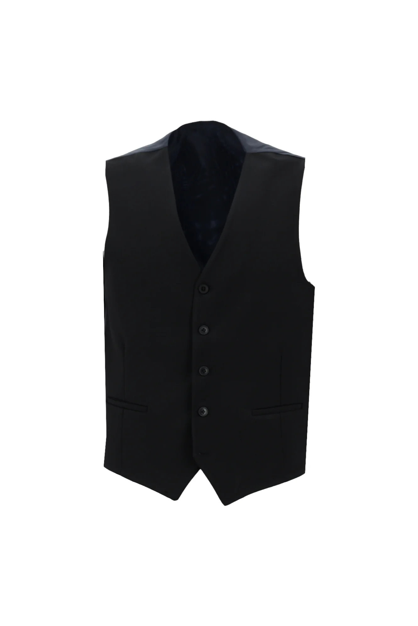 Koyu Lacivert 7 Drop Super Slim Fit Eksra Dar Kesim Fit Kareli Yelekli Takım Elbise - Image 4