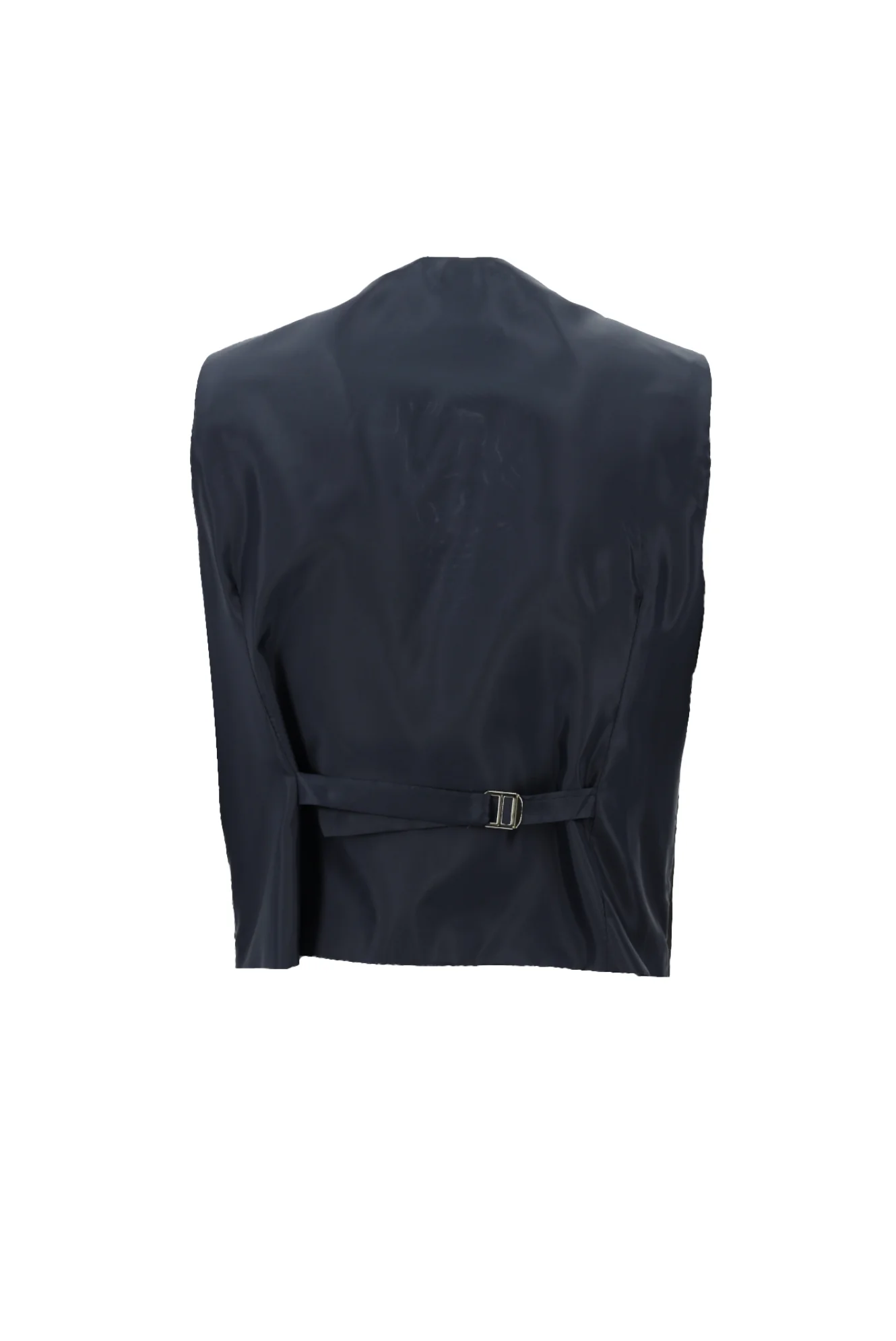 Koyu Lacivert 7 Drop Super Slim Fit Eksra Dar Kesim Fit Kareli Yelekli Takım Elbise - Image 5