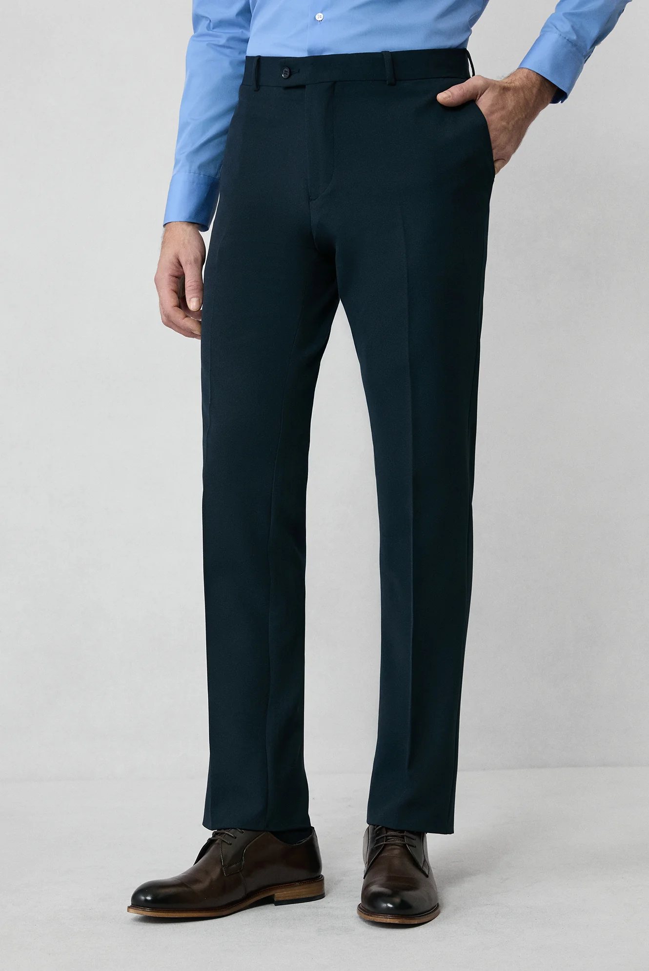 Koyu Lacivert 7 Drop Super Slim Fit Ekstra Dar Kesim Mevsimlik Likralı Esnek Takım Elbise - Image 7