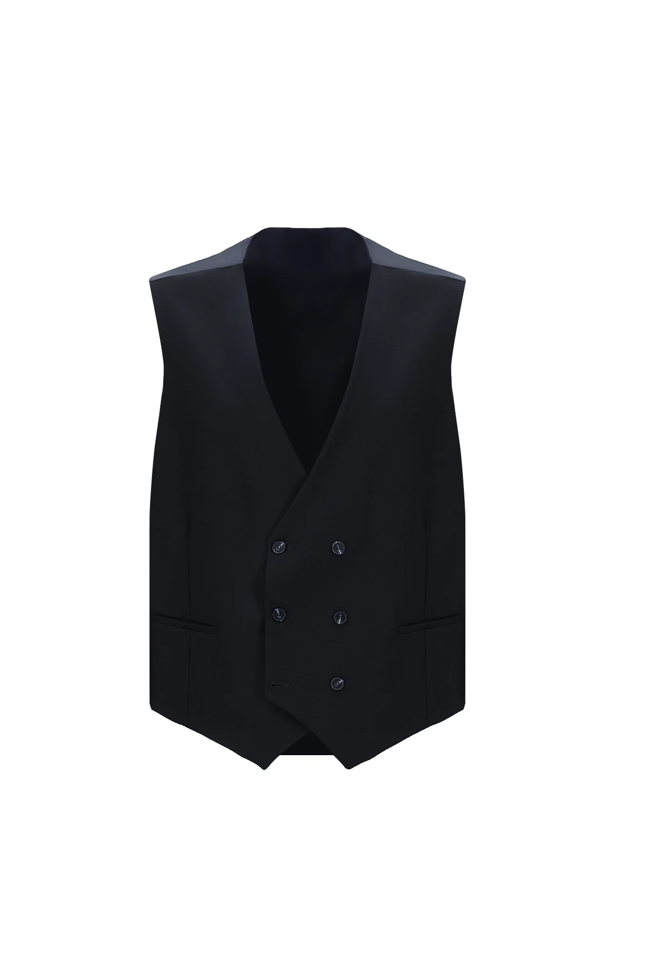Koyu Lacivert 7 Drop Super Slim Fit Eksra Dar Kesim Yelekli Takım Elbise - Image 4