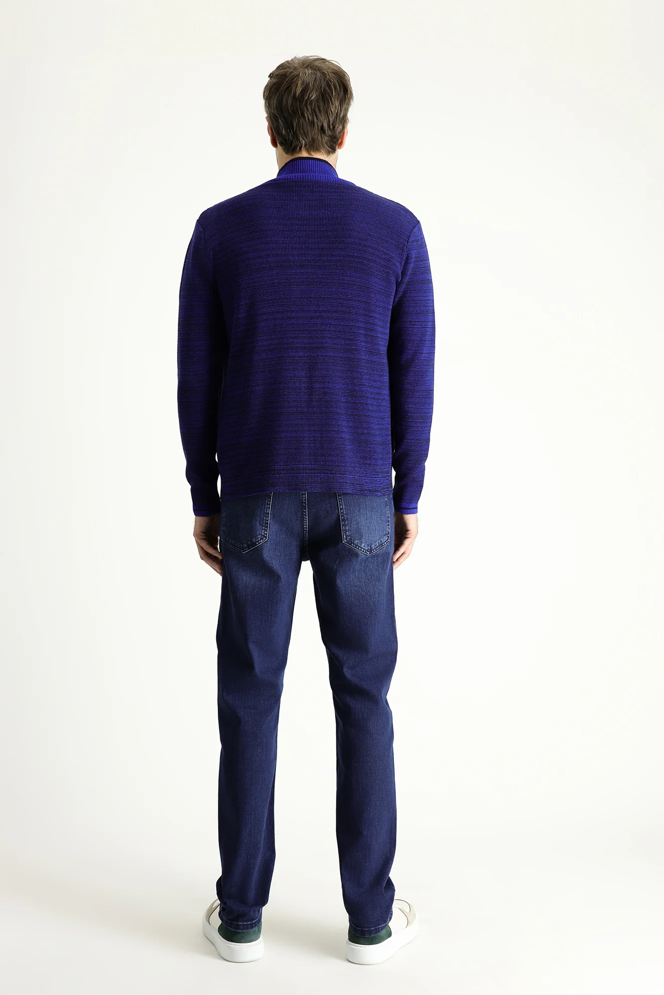 Koyu Lacivert Super Slim Fit Eksra Dar Kesim Likralı Denim Pantolon - Image 4
