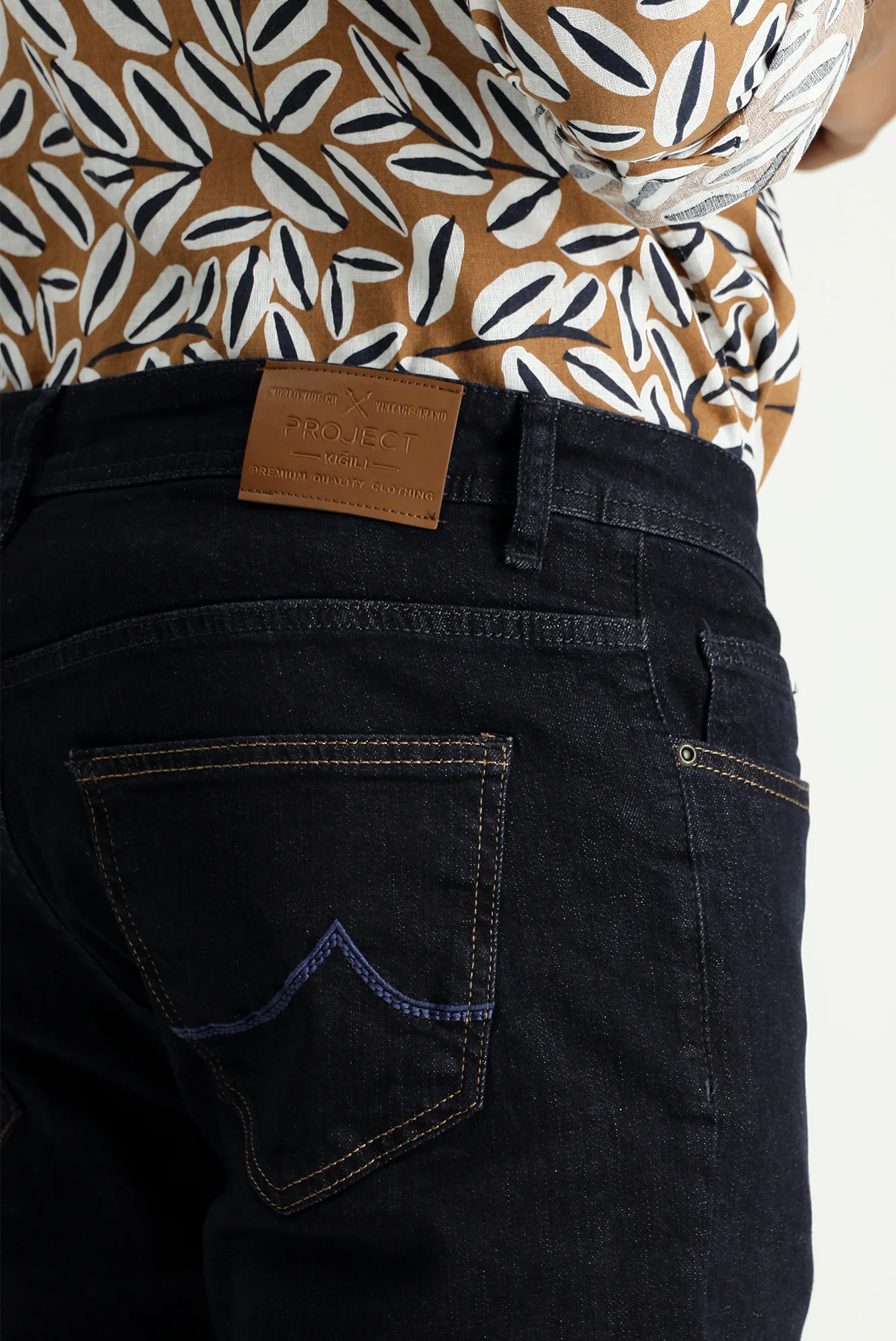 Koyu Lacivert Super Slim Fit Eksra Dar Kesim Likralı Denim Pantolon - Image 6