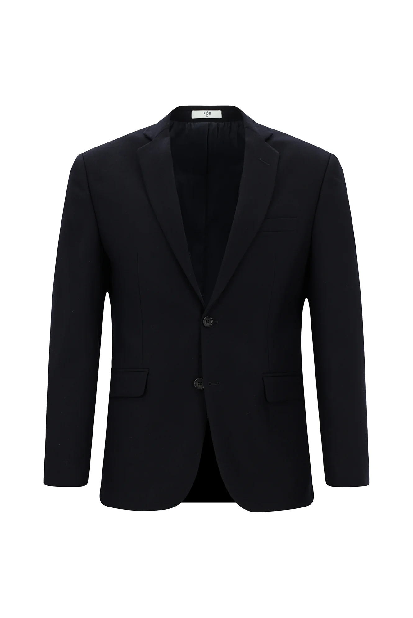 Koyu Lacivert 7 Drop Super Slim Fit Eksra Dar Kesim Klasik Yün Ceket - Image 6