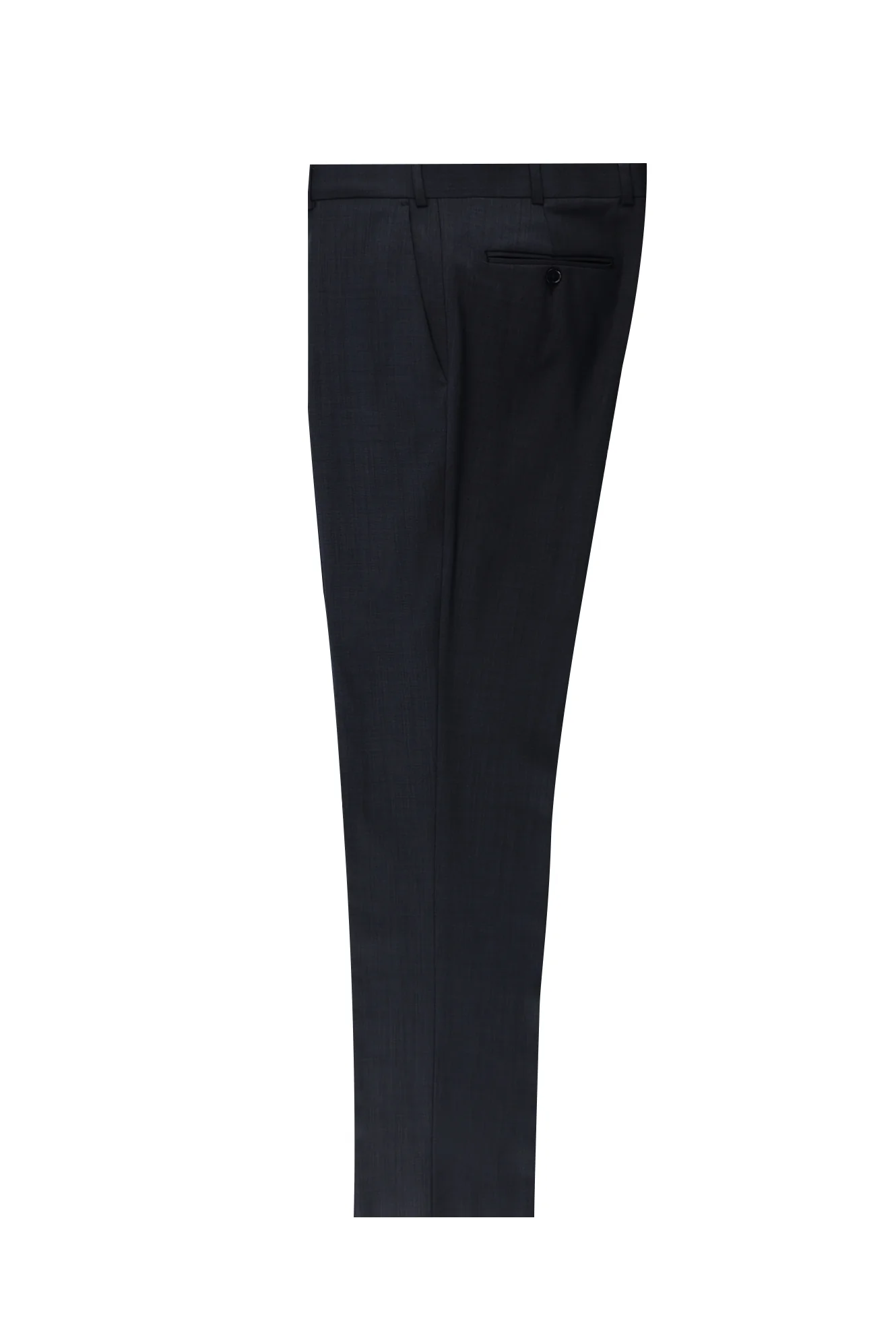 Koyu Lacivert 7 Drop Super Slim Fit Eksra Dar Kesim Yünlü Klasik Kumaş Pantolon