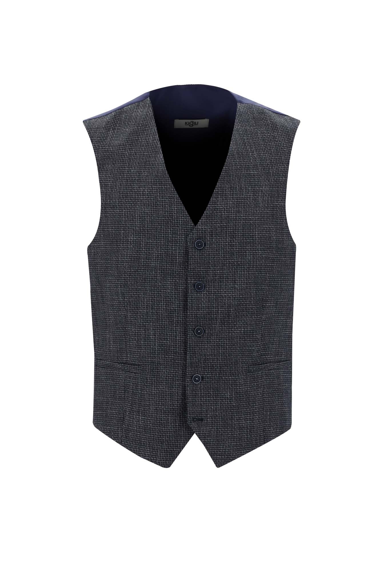 Koyu Lacivert 7 Drop Slim Fit Dar Kesim TAKIM ELBİSE - Image 4