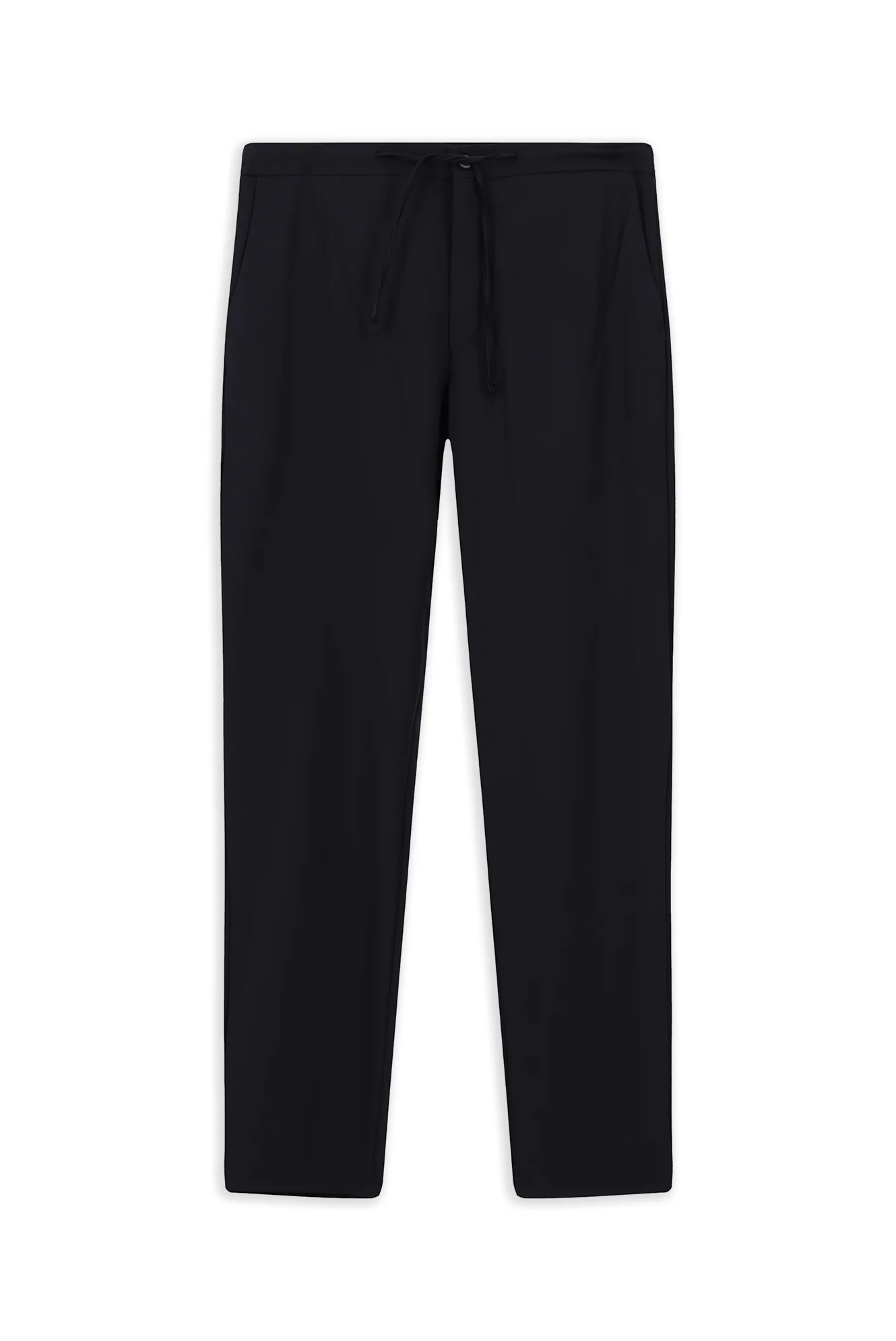 Koyu Lacivert Techno-Line 4 Drop Relaxed Fit Rahat Kesim Beli Lastikli İpli Likralı Klasik Kumaş Pantolon - Image 7