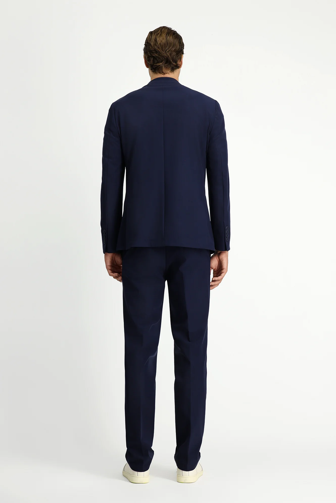 Koyu Lacivert Techno-Line 7 Drop Slim Fit Dar Kesim Likralı Takım Elbise - Image 5