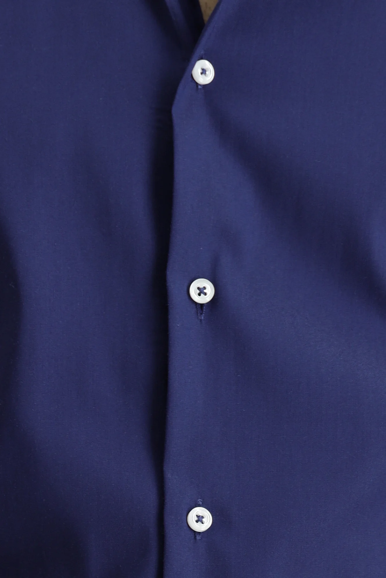 Koyu Lacivert Techno-Line Uzun Kol Slim Fit Dar Kesim Klasik Gömlek - Image 6