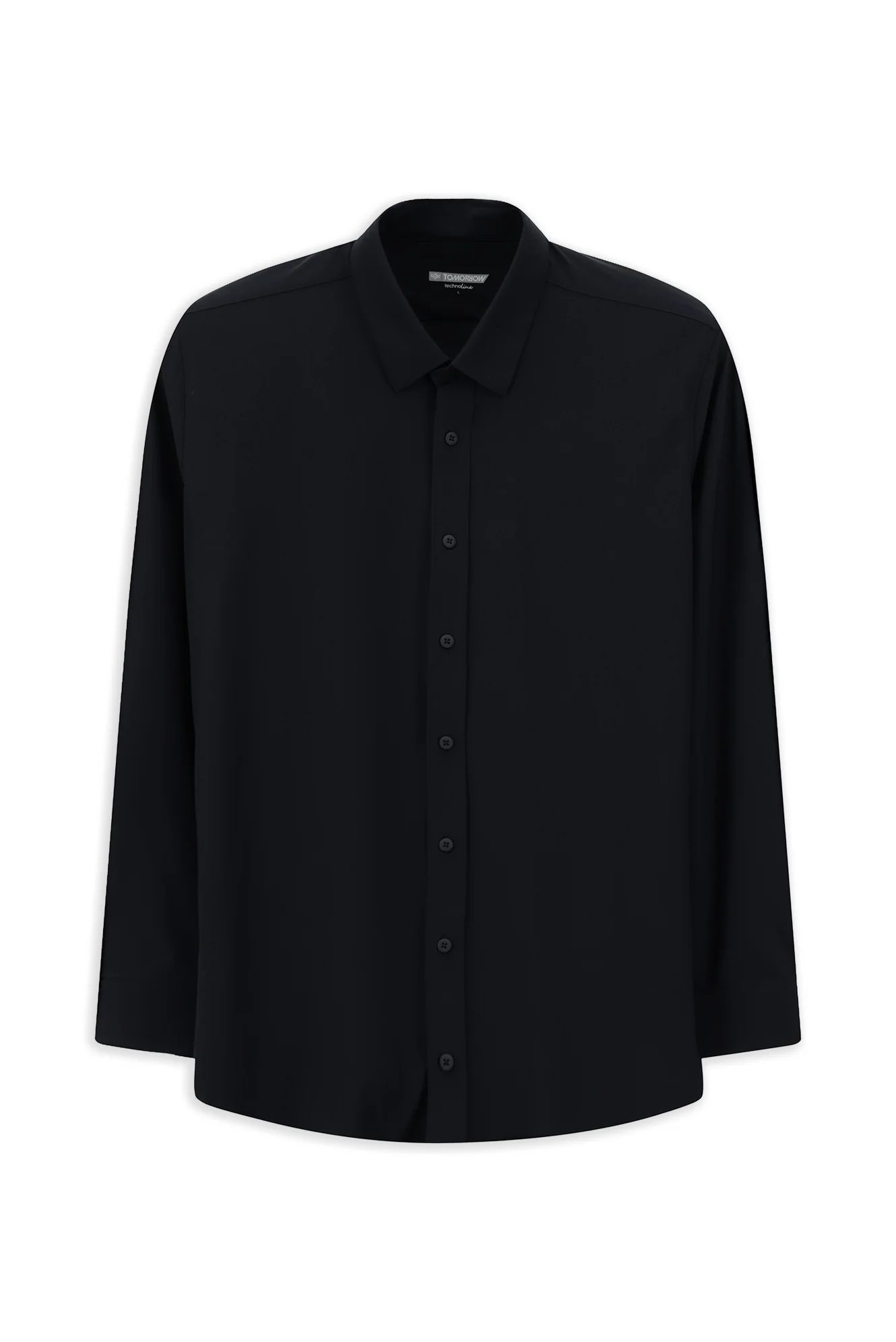 Koyu Lacivert Techno-Line Uzun Kol Slim Fit Dar Kesim Klasik Likralı Gömlek - Image 7