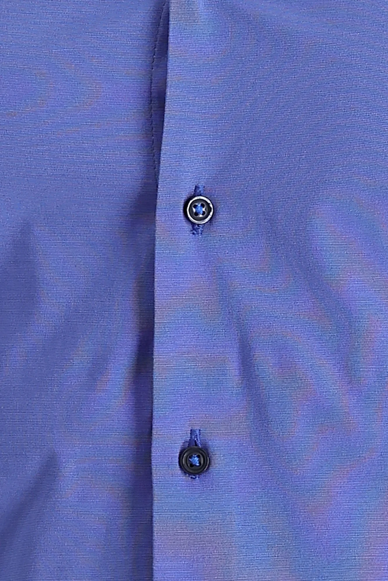 Koyu Lacivert Uzun Kol Slim Fit Dar Kesim Klasik Desenli Pamuklu Kolay Ütülenebilir Gömlek - Image 3