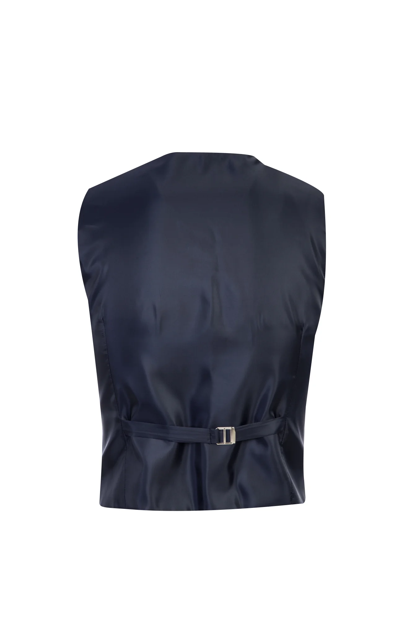 Koyu Lacivert 4 Drop Relaxed Fit Rahat Kesim Yelekli Takım Elbise - Image 5