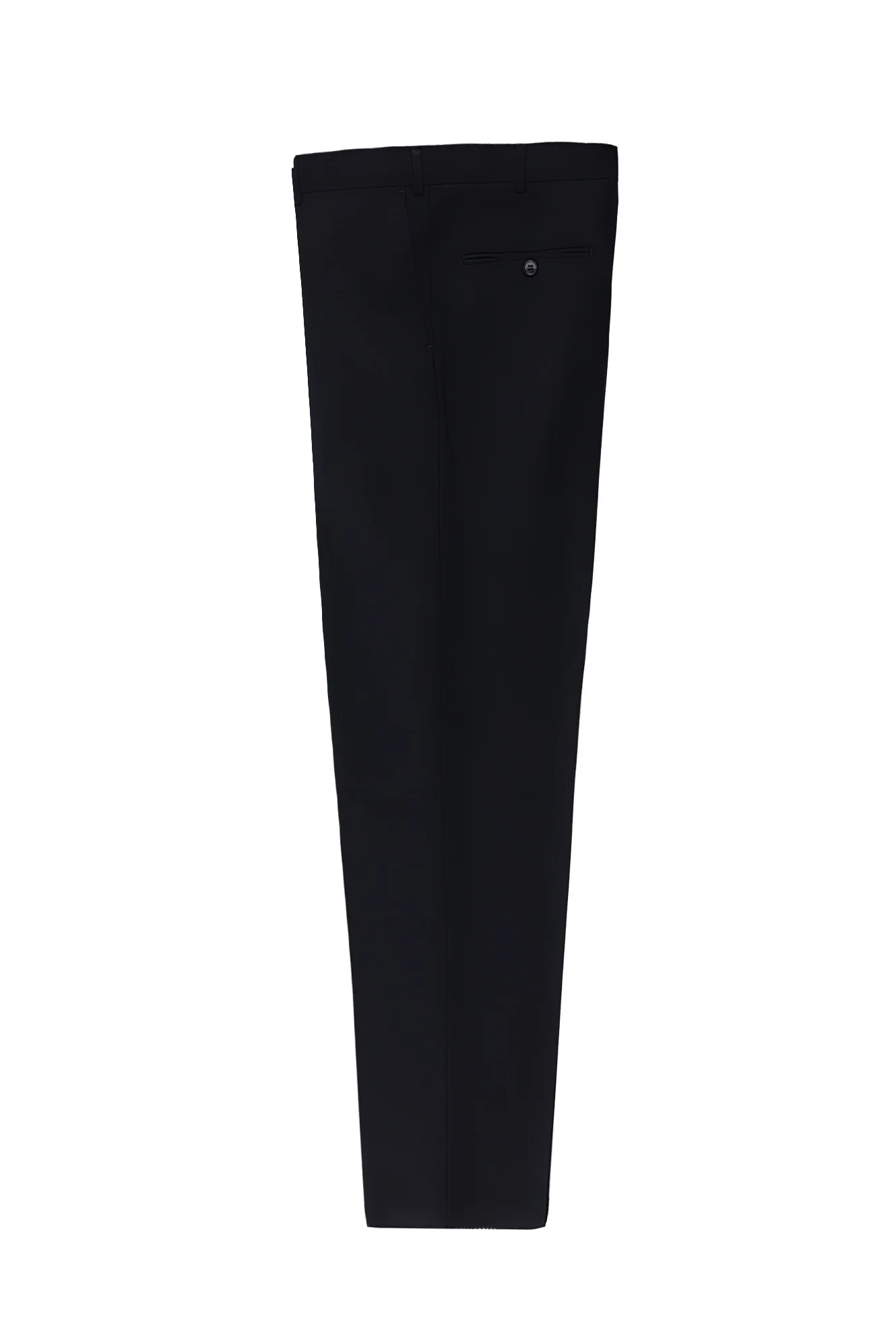 Koyu Lacivert 6 Drop Regular Fit Standart Kesim Yünlü Klasik Kumaş Pantolon