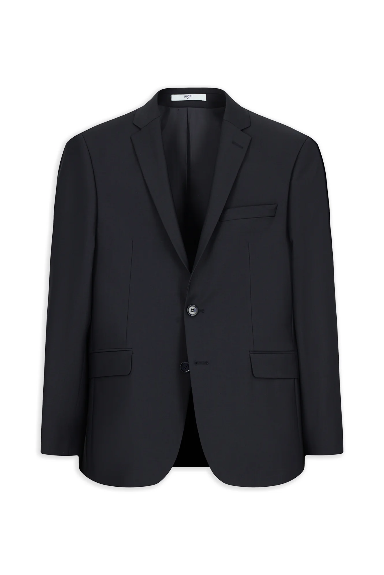 Koyu Lacivert 6 Drop Regular Fit Standart Kesim Mono Yaka Yünlü Takım Elbise - Image 2