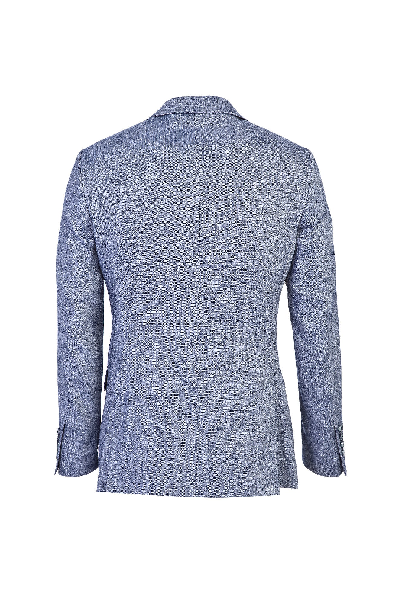 Koyu Mavi 6 Drop Regular Fit Standart Kesim Klasik Desenli Ceket - Image 2