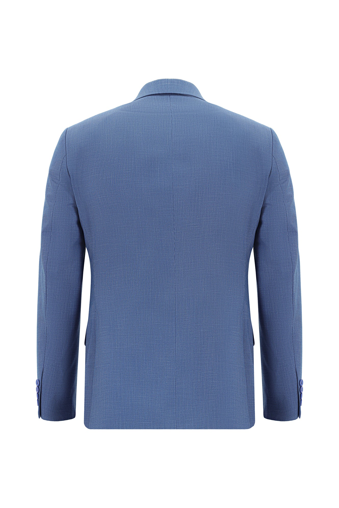Koyu Mavi 6 Drop Regular Fit Standart Kesim Desenli Takım Elbise - Image 3