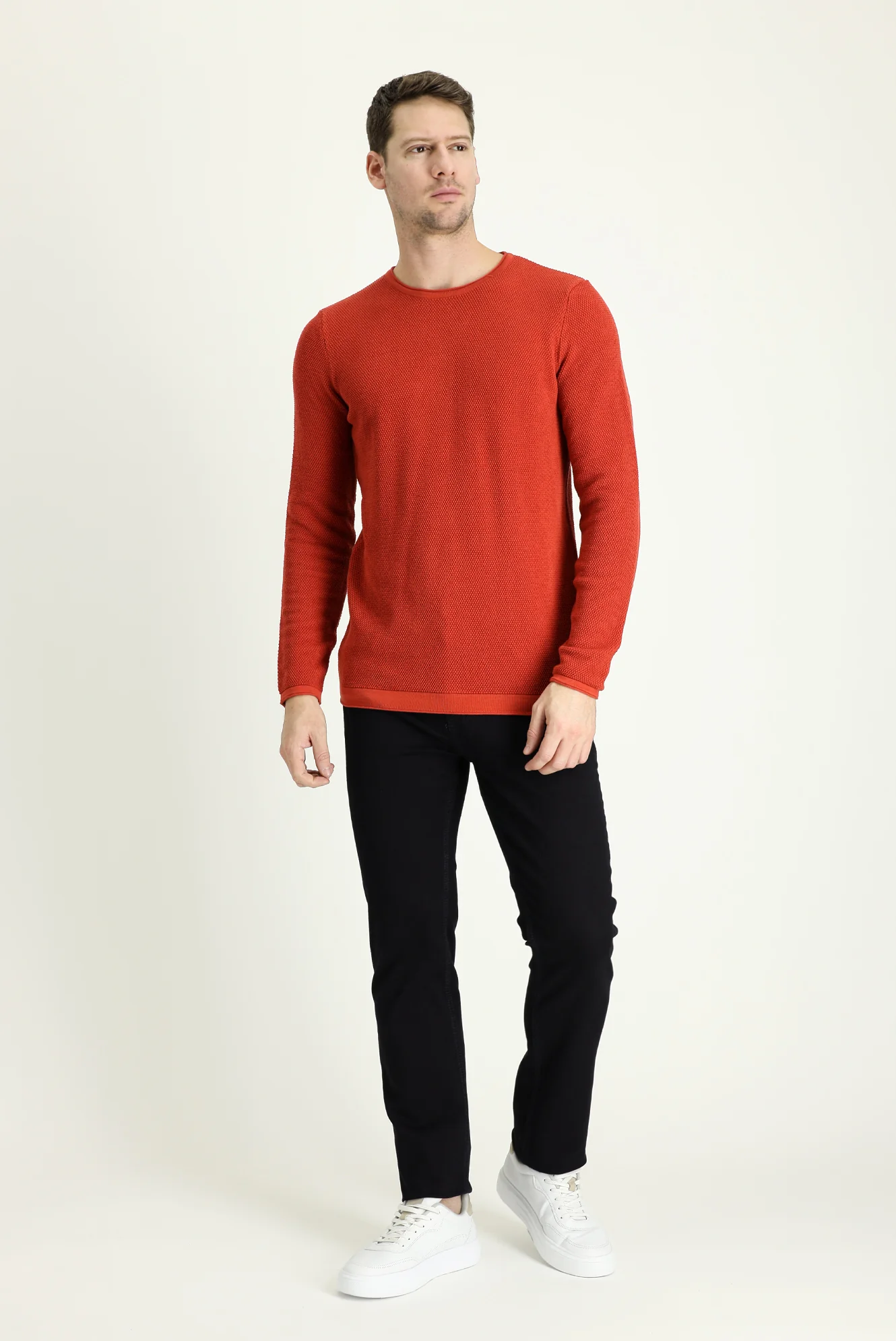 Koyu Mavi Regular Fit Standart Kesim Likralı Denim Pantolon