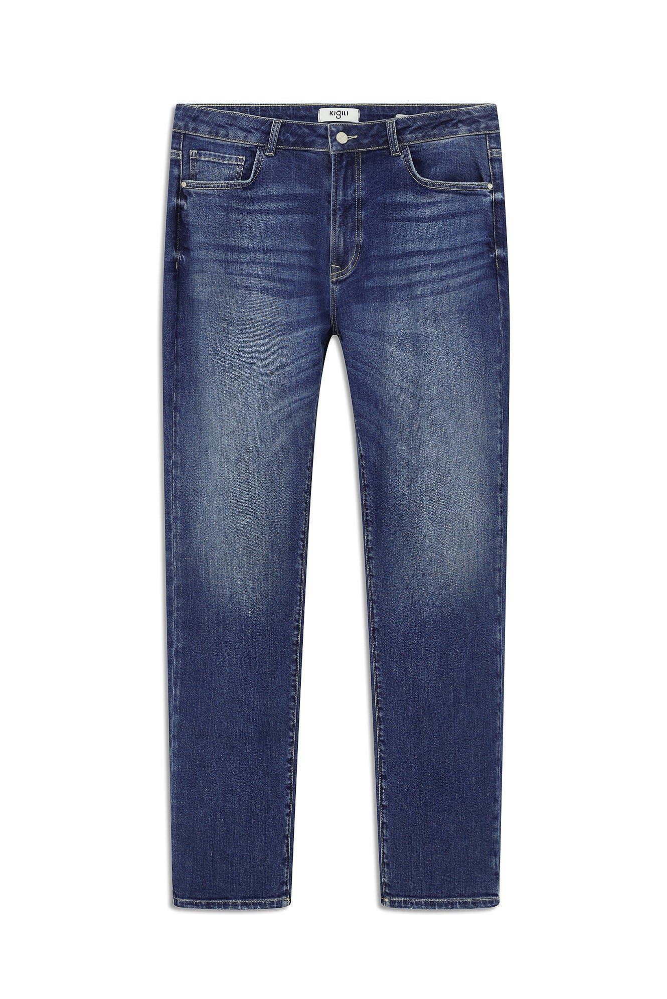 Koyu Mavi  Regular Fit Standart Kesim Likralı Denim Pantolon - Image 7