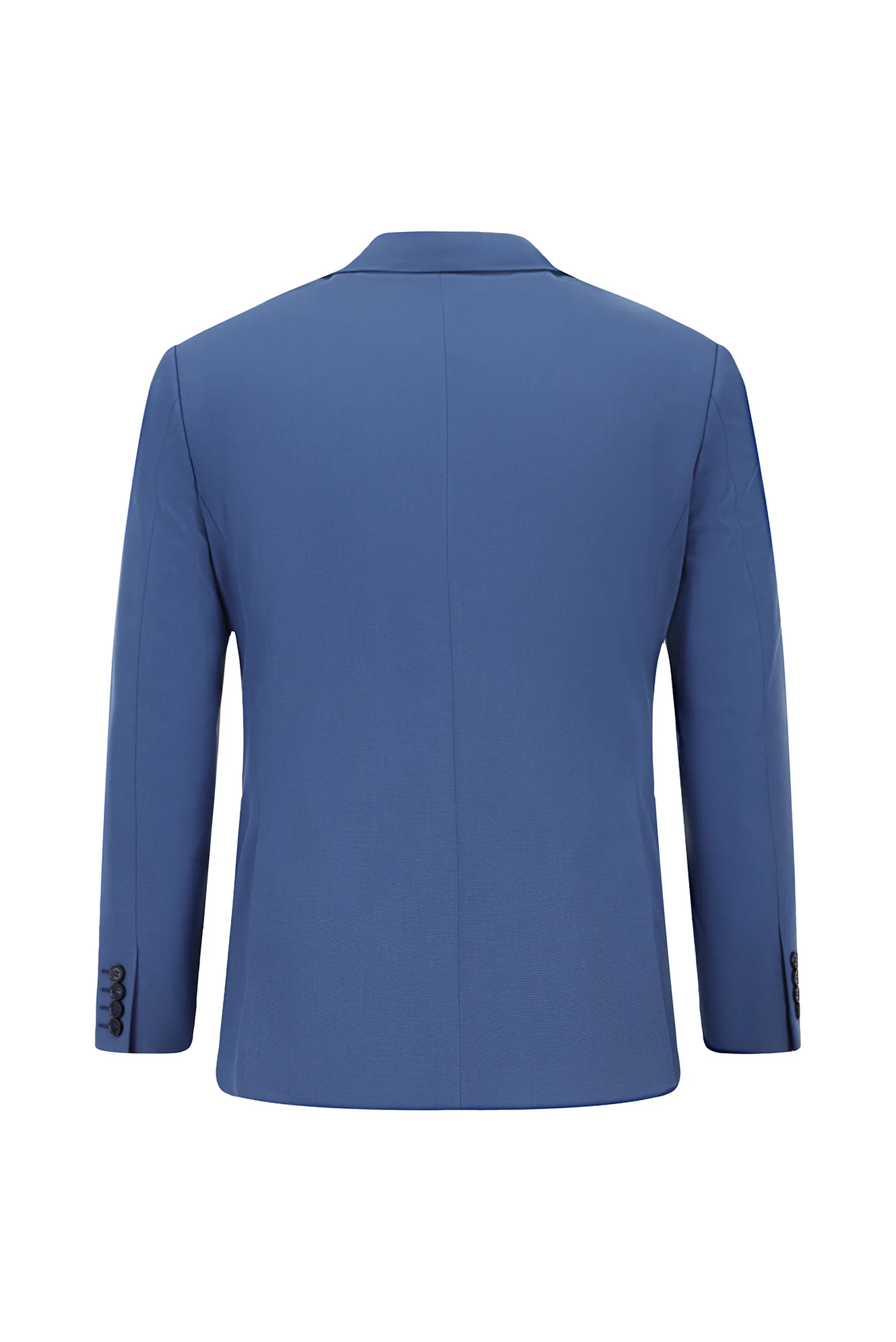 Koyu Mavi  6 Drop Regular Fit Standart Kesim Pamuklu Lyocell Kruvaze Takım Elbise - Image 3