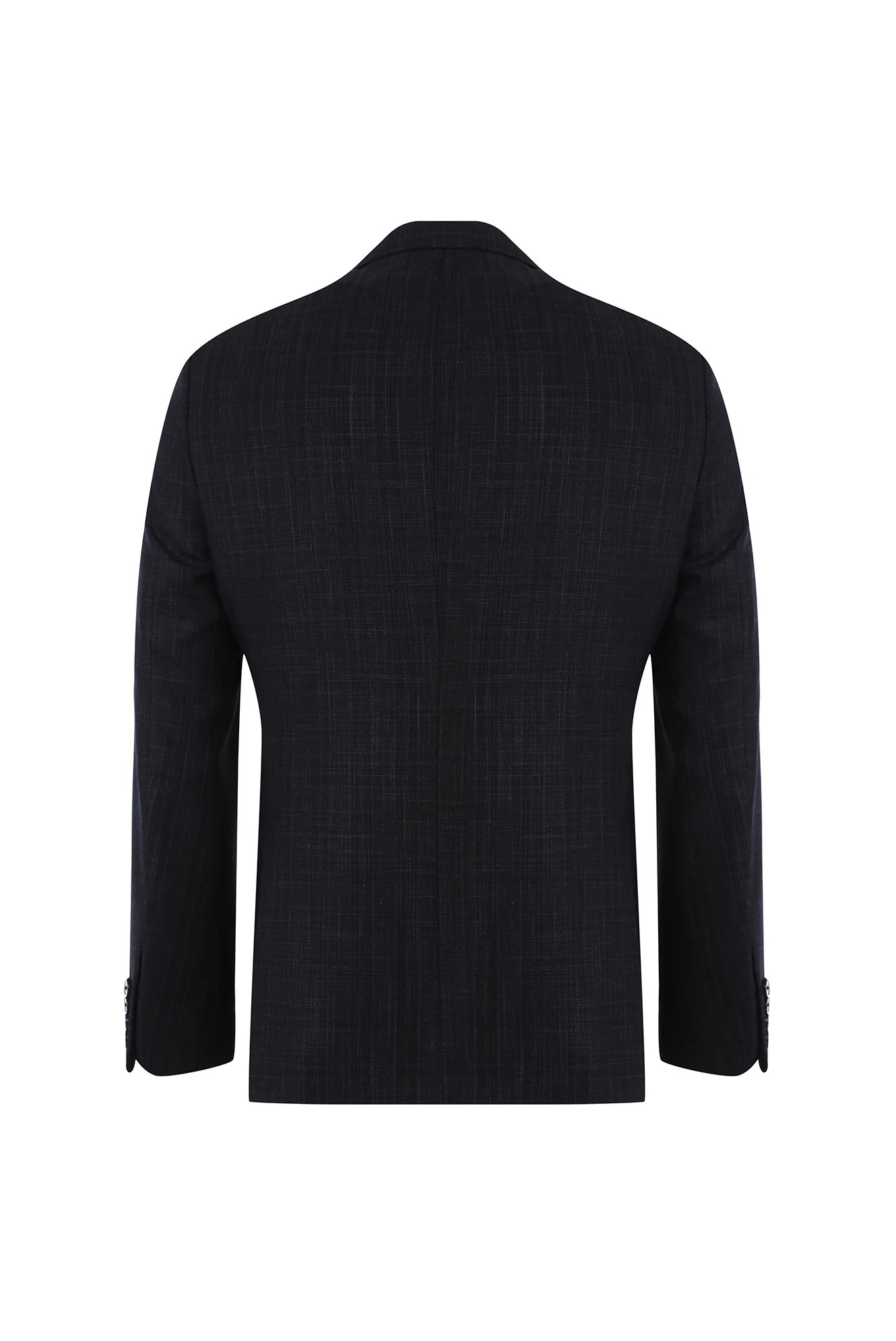 Koyu Mavi 4 Drop Relaxed Fit Rahat Kesim Desenli Takım Elbise - Image 3