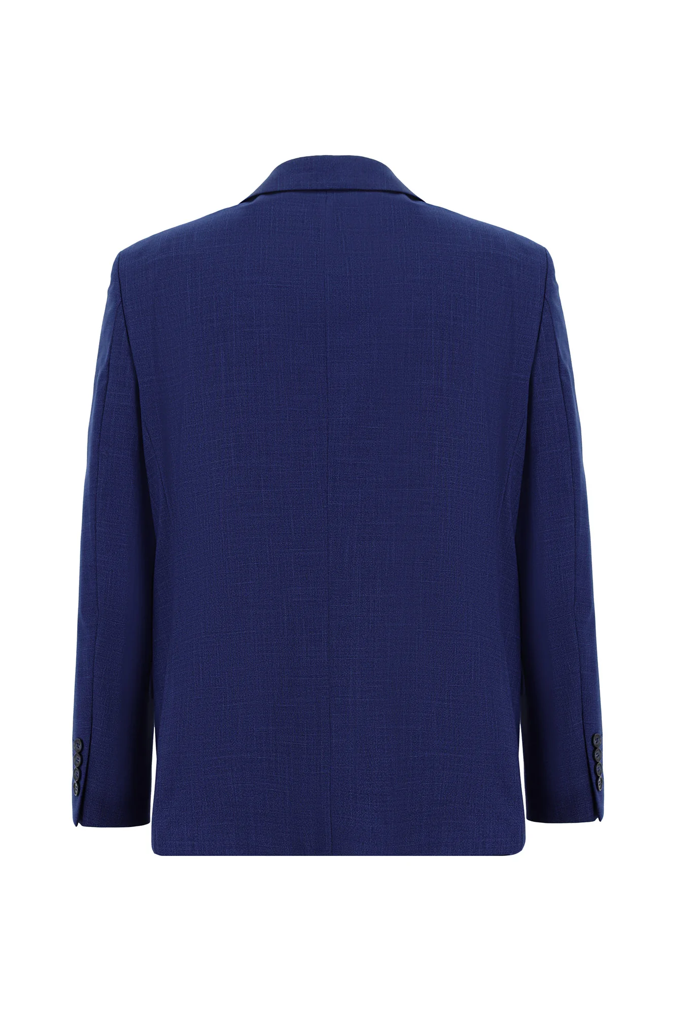 Koyu Mavi 4 Drop Relaxed Fit Rahat Kesim Desenli Takım Elbise - Image 3