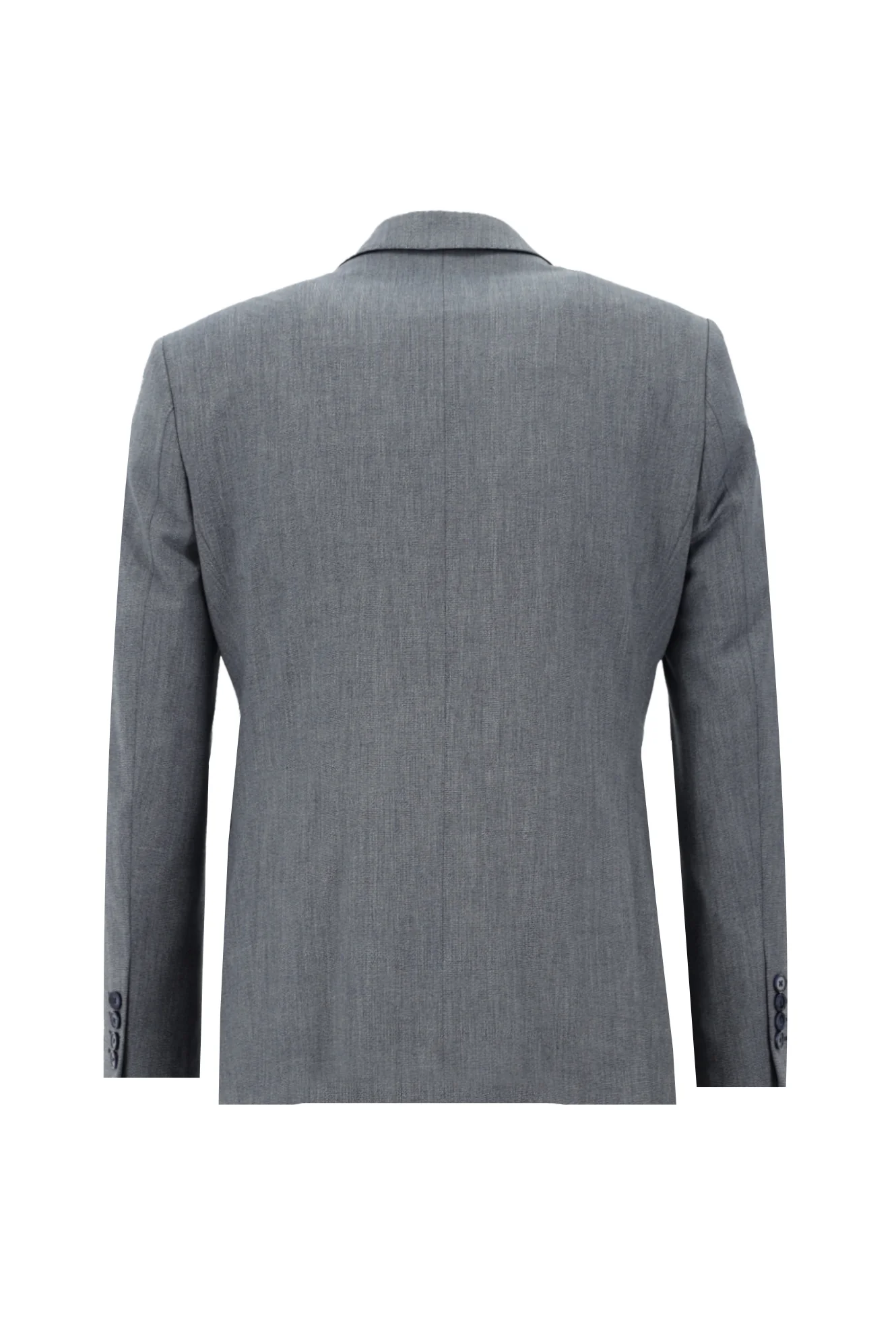Koyu Mavi  7 Drop Slim Fit Dar Kesim Beli Lastikli İpli Desenli Takım Elbise - Image 3