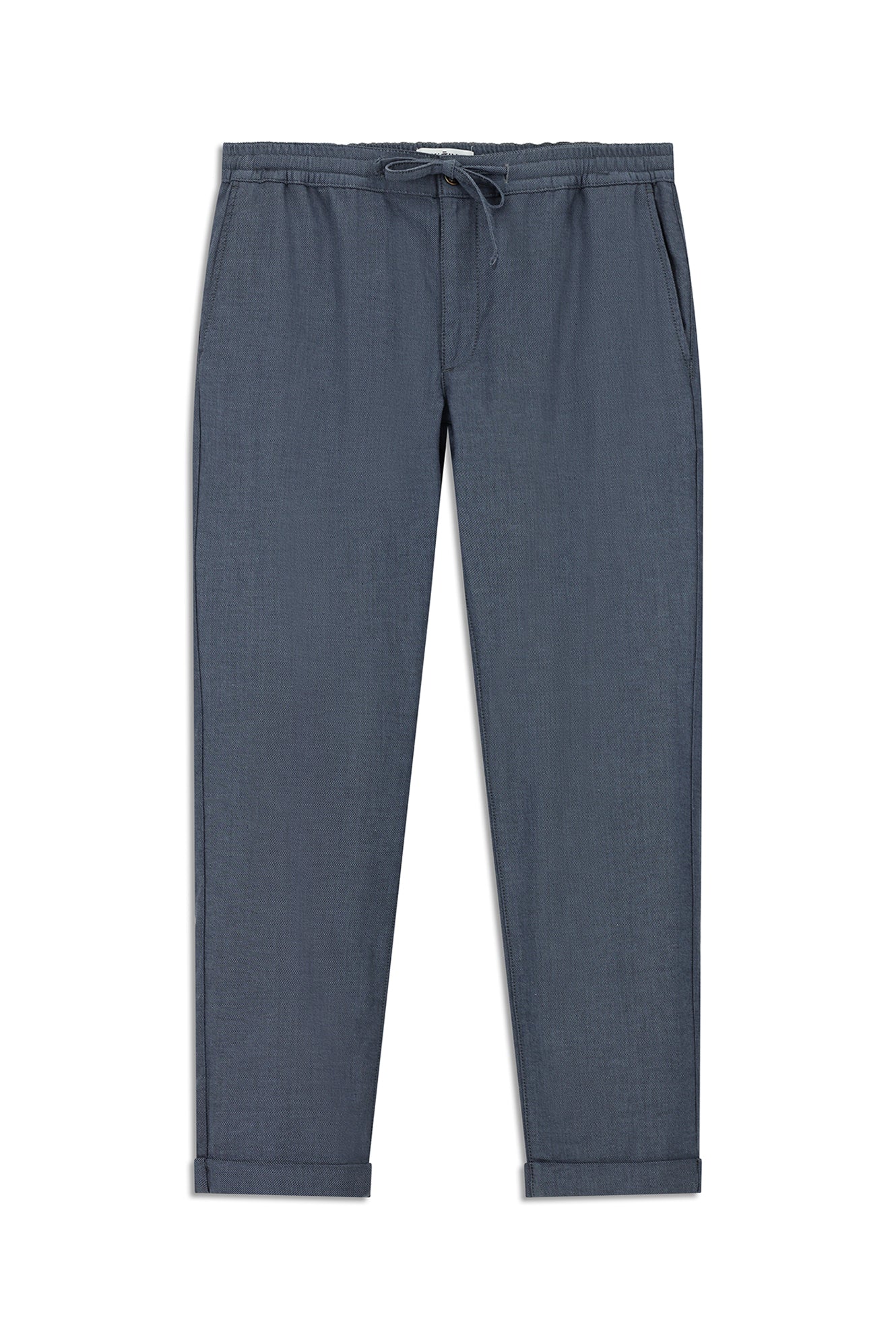 Koyu Mavi  Slim Fit Dar Kesim Desenli Beli Lastikli İpli Likralı Jogger Pantolon - Image 8
