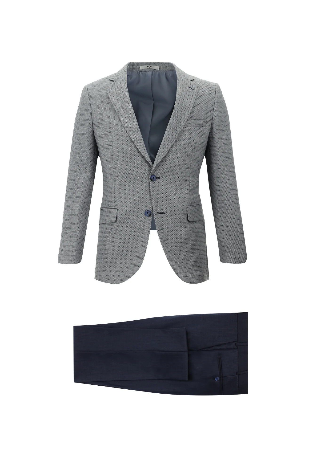 Koyu Mavi 7 Drop Slim Fit Dar Kesim Kombinli Takım Elbise