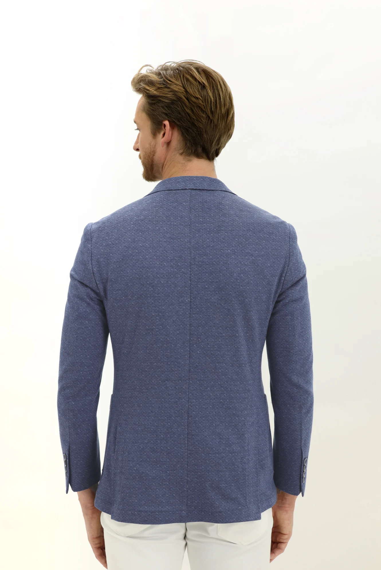 Koyu Mavi  7 Drop Slim Fit Dar Kesim Ceket - Image 4