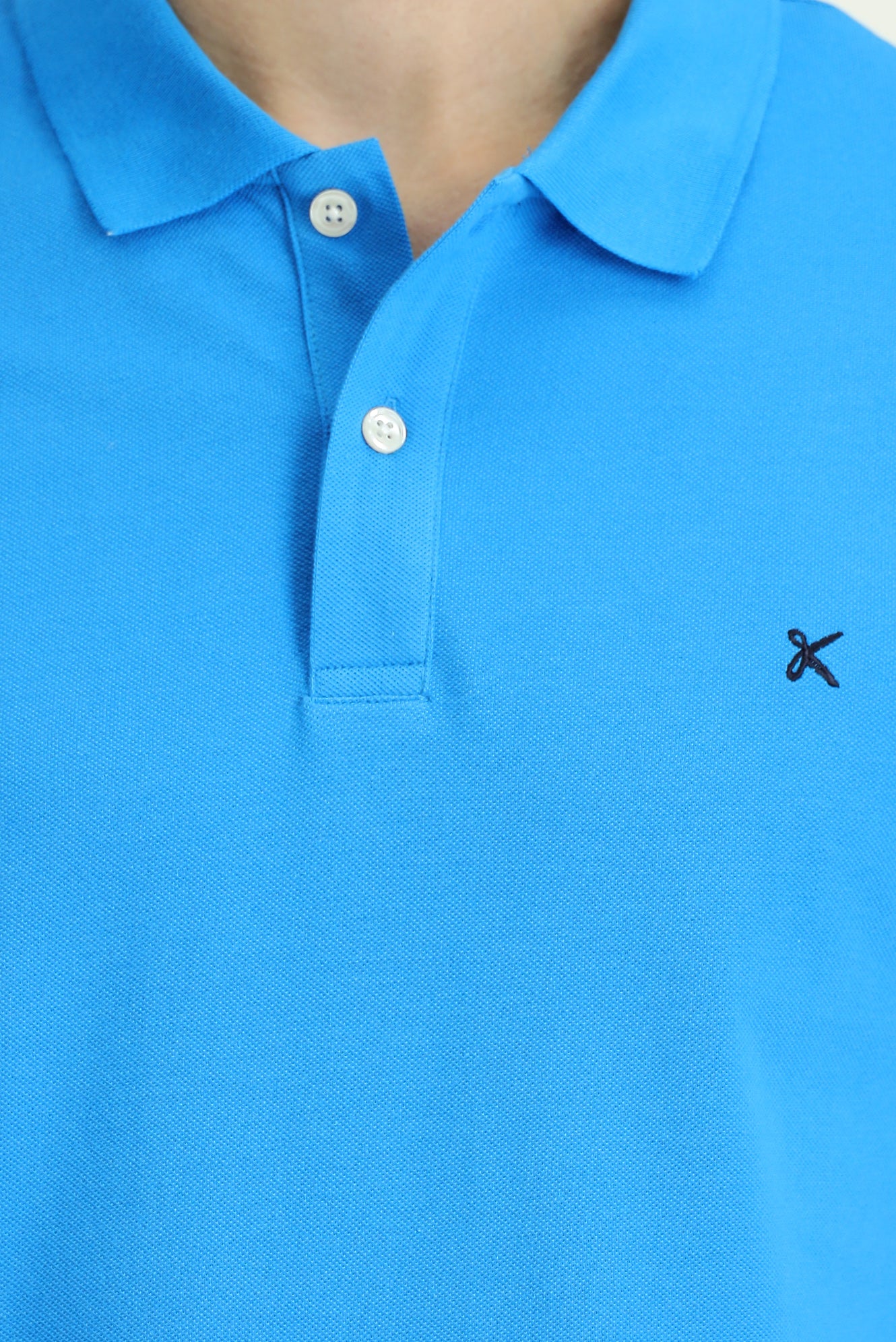 Koyu Mavi  Slim Fit Dar Kesim Nakışlı Pamuk Polo Yaka Tişört - Image 6