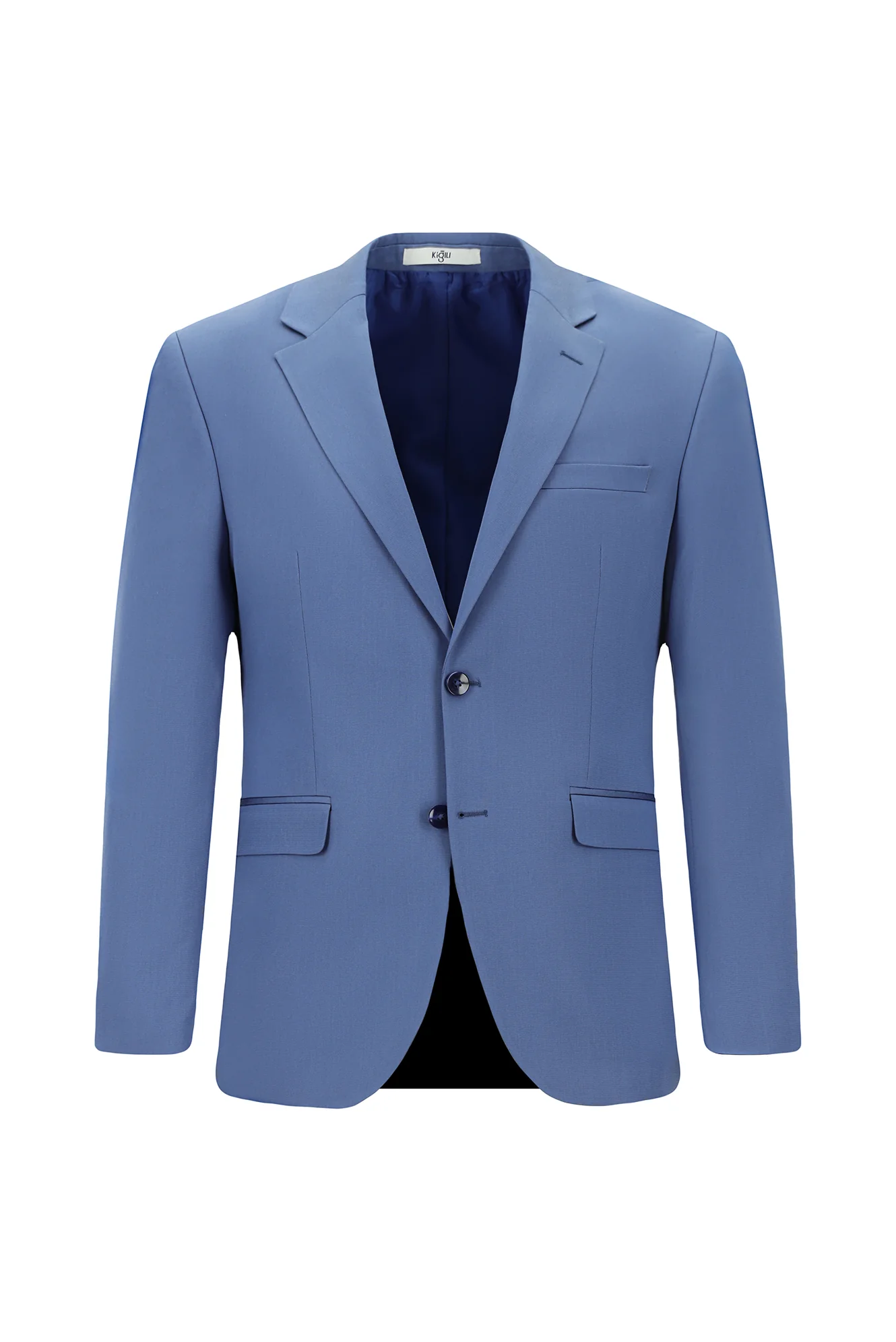 Koyu Mavi  7 Drop Slim Fit Dar Kesim Pamuklu Lyocell Takım Elbise - Image 2
