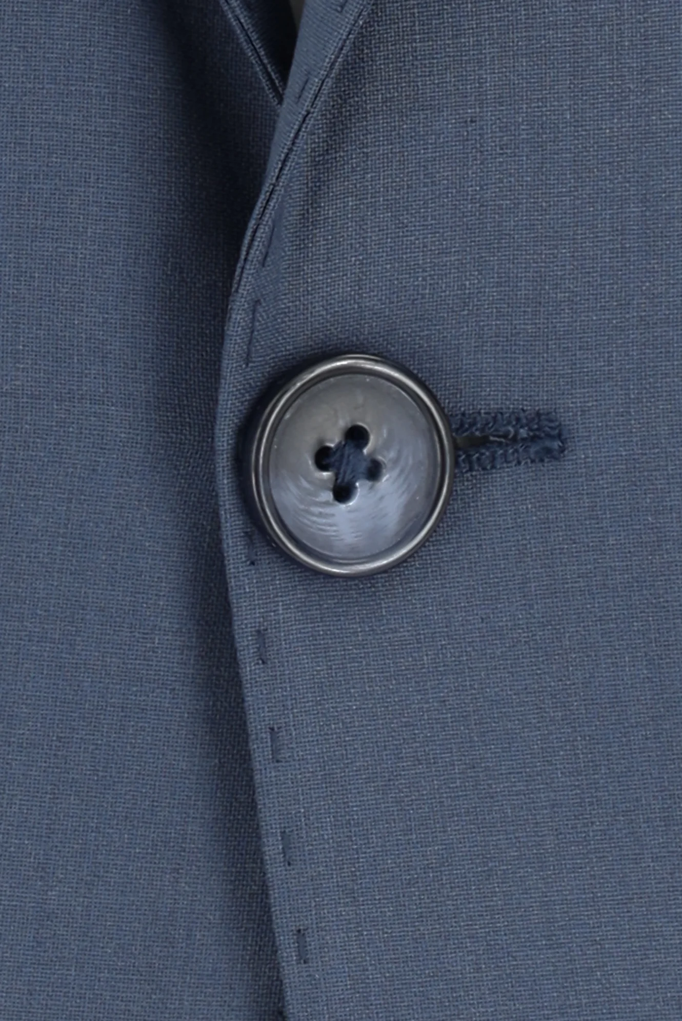 Koyu Mavi  7 Drop Slim Fit Dar Kesim Yünlü Takım Elbise - Image 4
