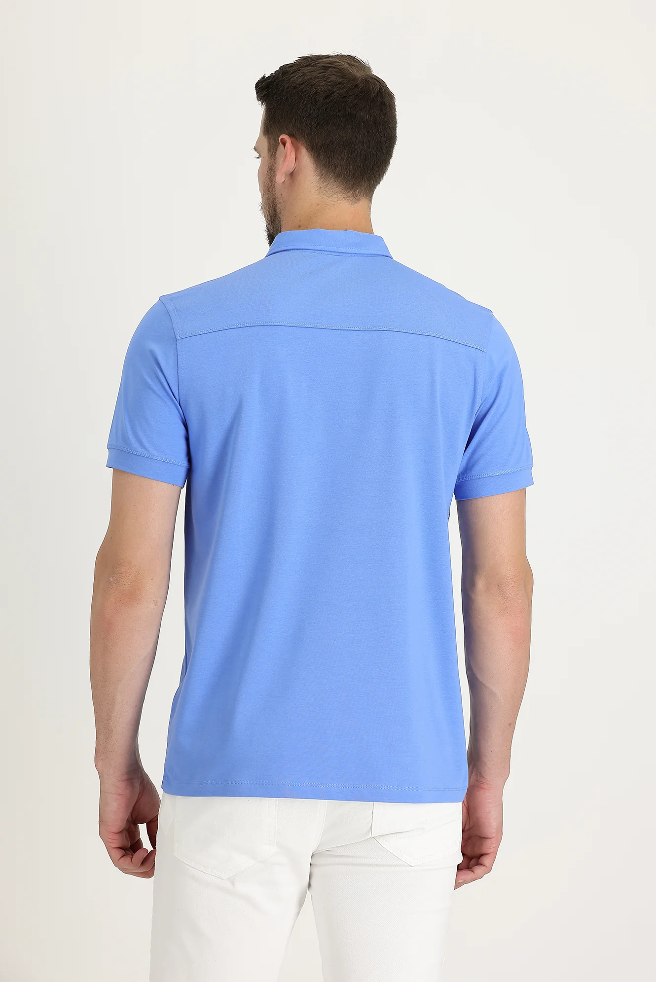 Koyu Mavi YARIM İTLYN YK YAKA SÜPREM T-SHIRT - Image 3