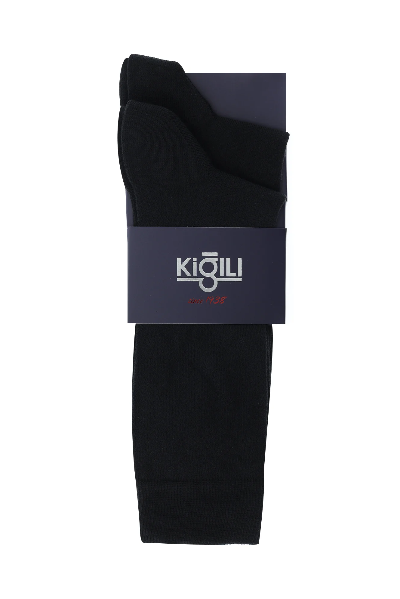 Koyu Siyah 2'li Desenli Çorap Seti