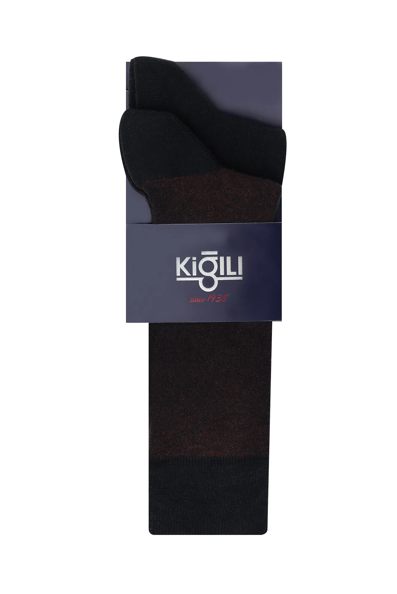 Koyu Siyah 2'li Desenli Çorap Seti