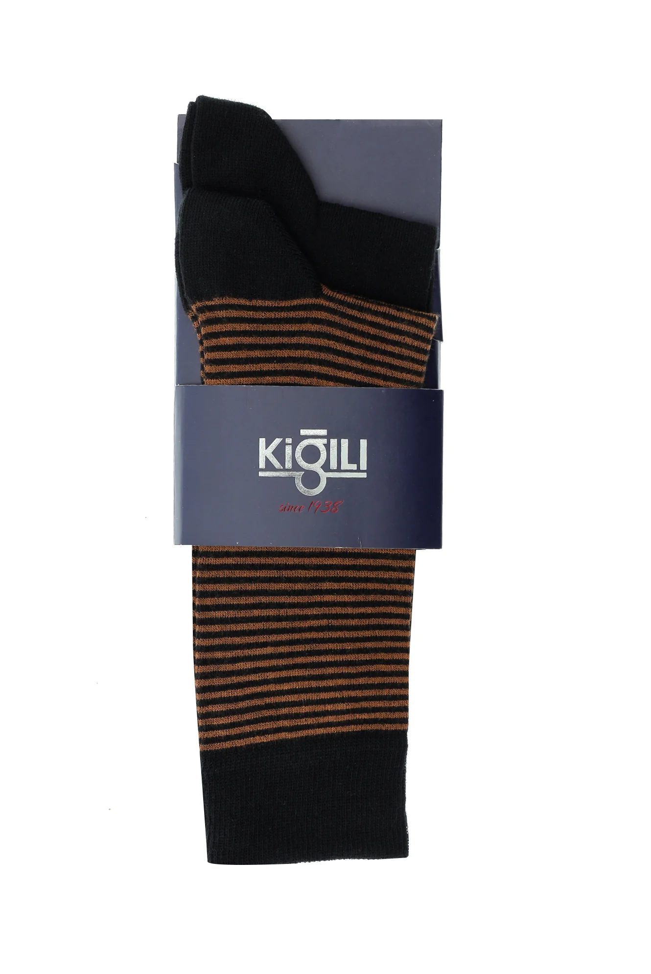 Koyu Siyah 2'li Pamuklu Desenli Çorap Seti