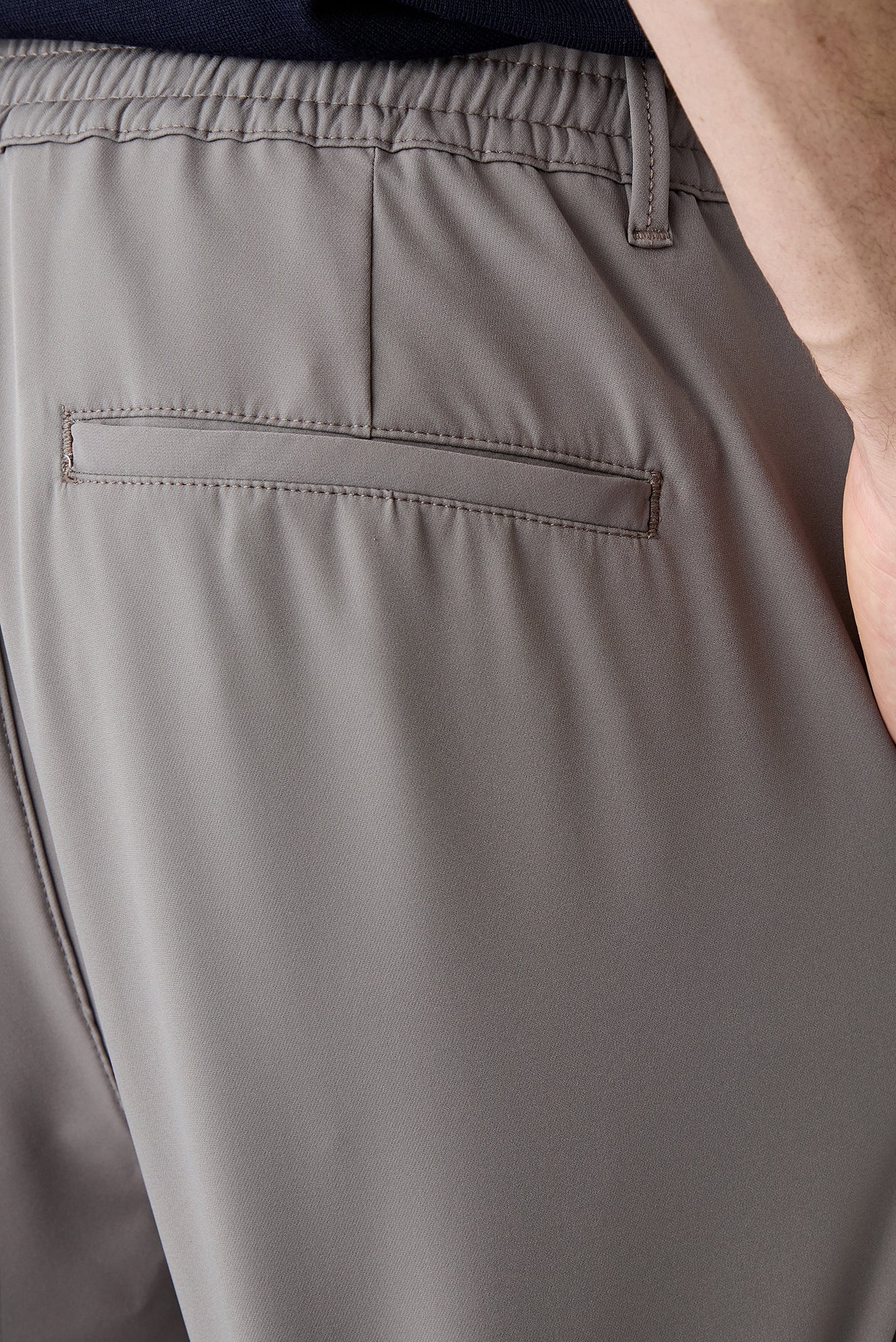 Koyu Vizon Techno-Line Regular Fit Standart Kesim Çantalı Likralı Beli İpli Chino / Kanvas Pantolon - Image 4