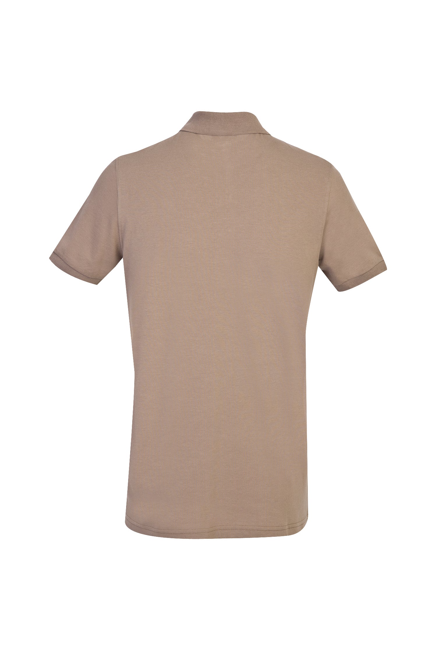 Koyu Vizon Polo Yaka Slim Fit Dar Kesim Pamuk Tişört - Image 2