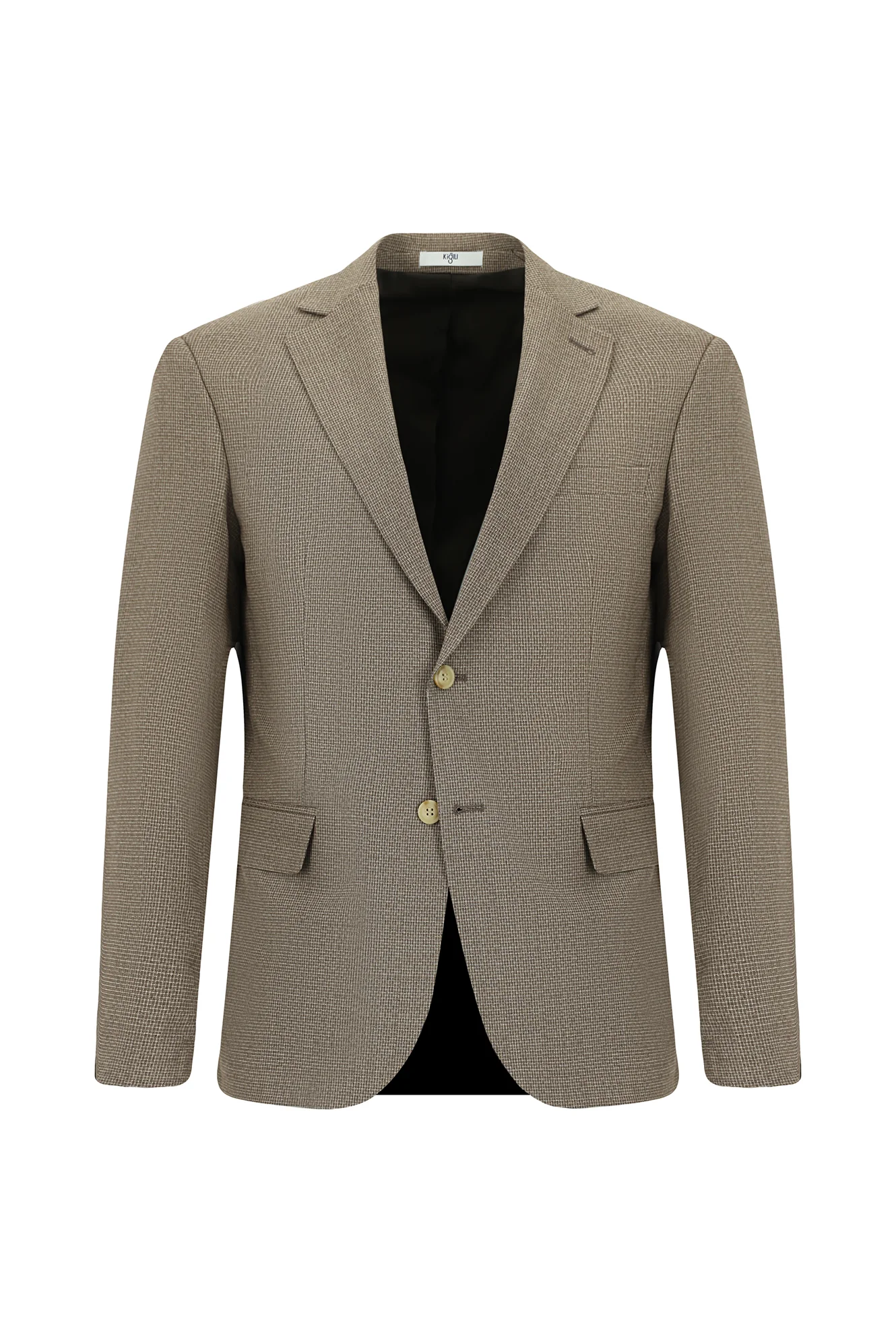 Koyu Vizon 6 Drop Regular Fit Standart Kesim Klasik Desenli Ceket - Image 7