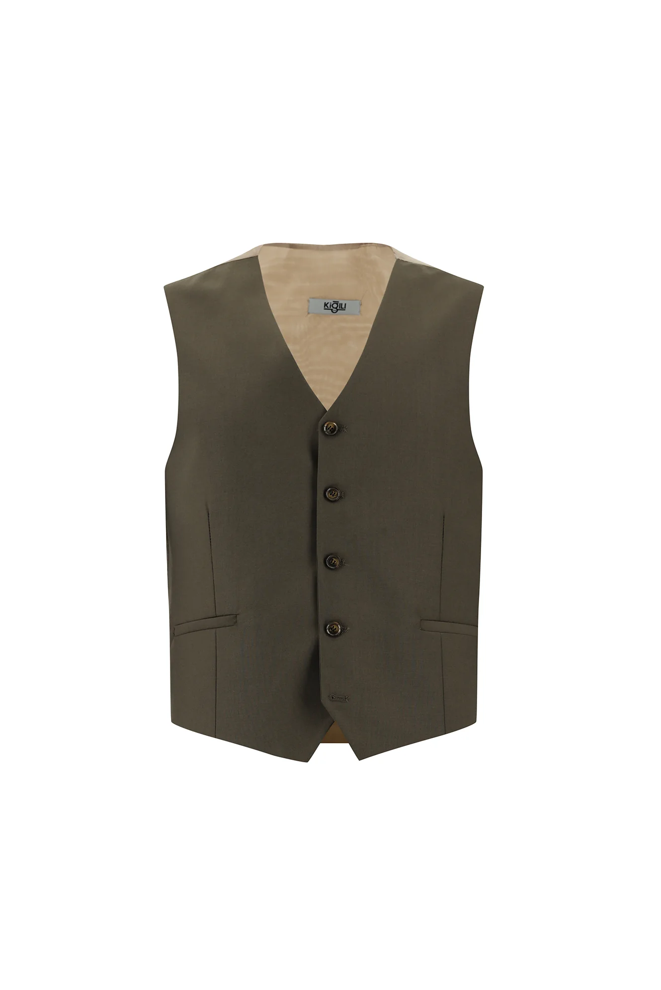 Koyu Vizon 6 Drop Regular Fit Standart Kesim Kombinli Yelekli Ekose Takım Elbise - Image 4