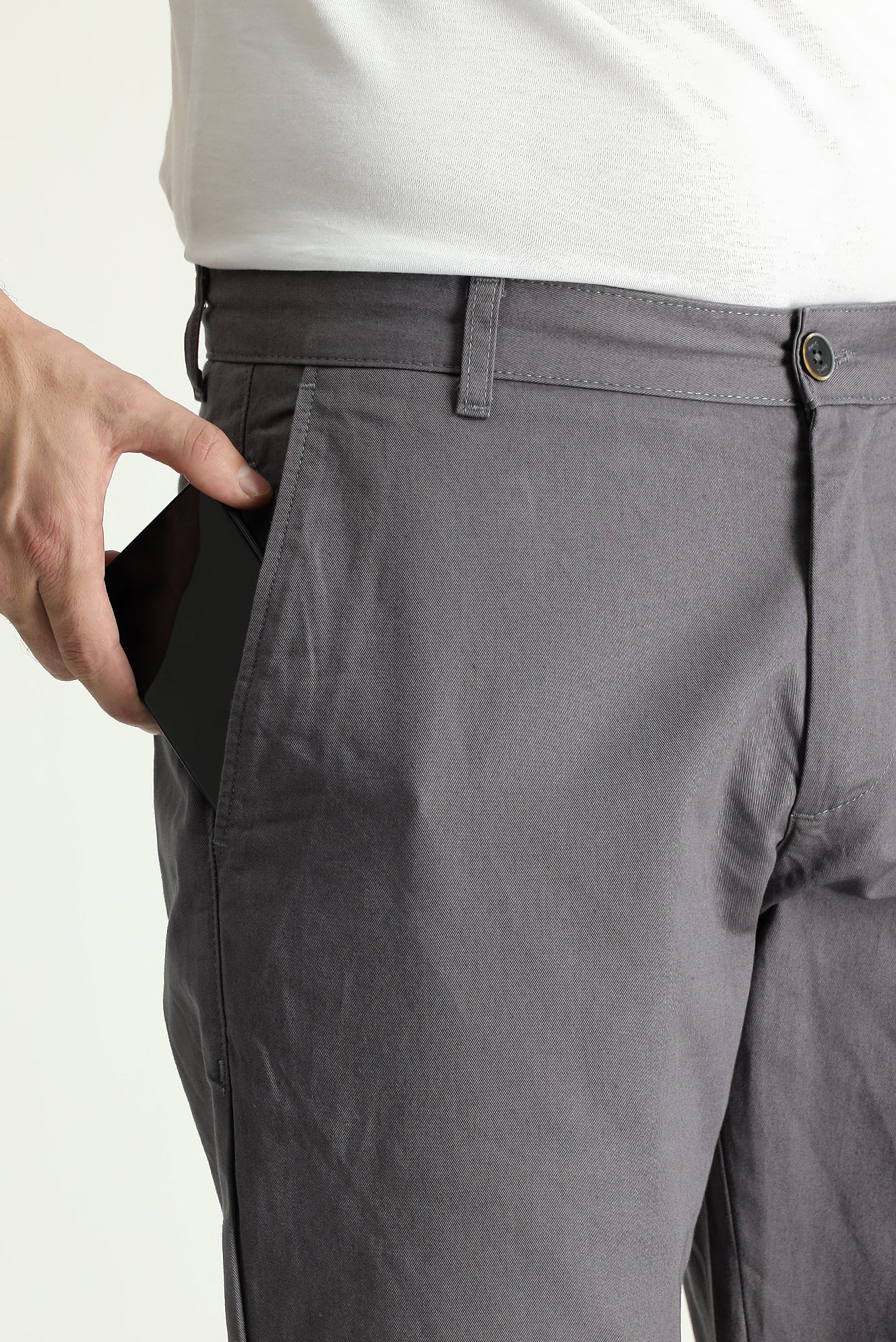 Koyu Vizon Regular Fit Standart Kesim Pamuk Kanvas / Chino Pantolon - Image 4