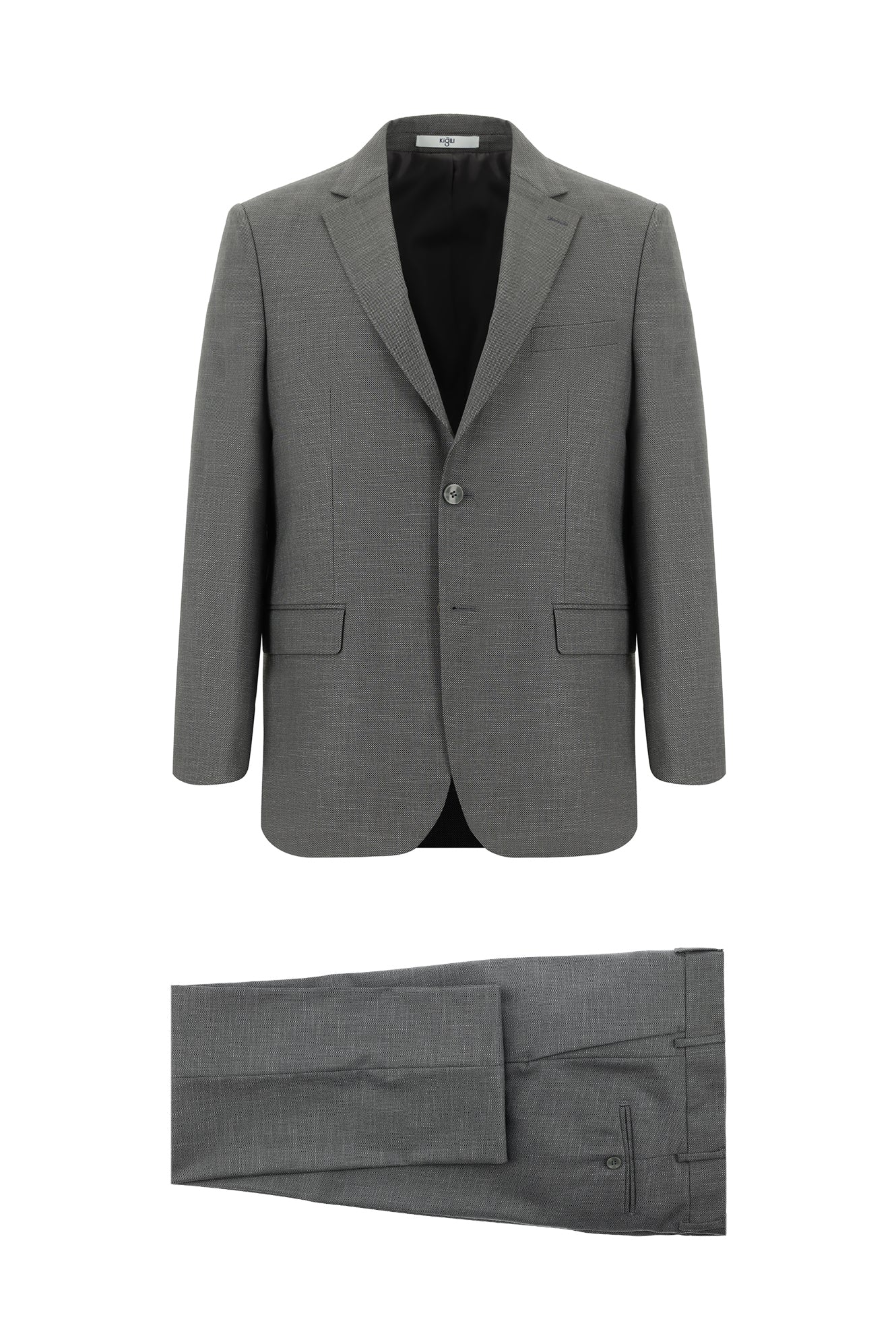Koyu Vizon 4 Drop Relaxed Fit Rahat Kesim Desenli Takım Elbise