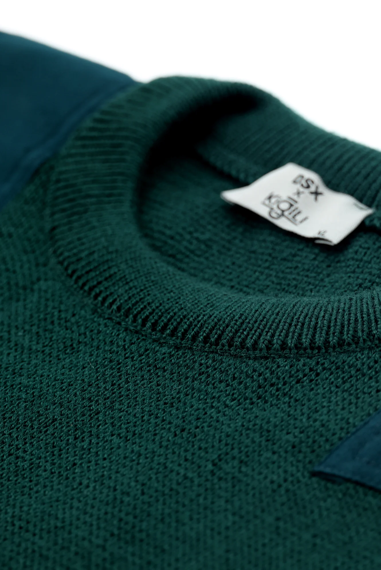 Koyu Yeşil Bisiklet Yaka Super Slim Fit Ekstra Dar Kesim Çelik Örgü Triko Kazak - Image 6