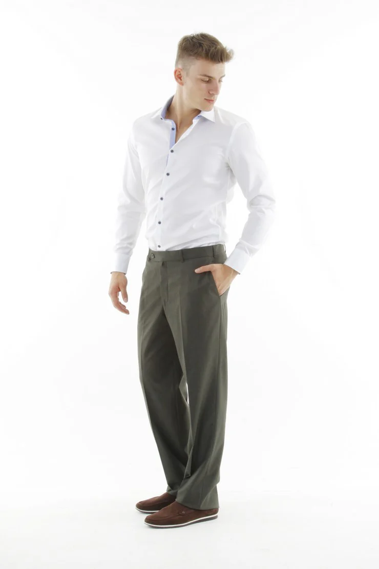 Koyu Yesil 6 Drop Regular Fit Standart Kesim Klasik Kumaş Pantolon - Image 3