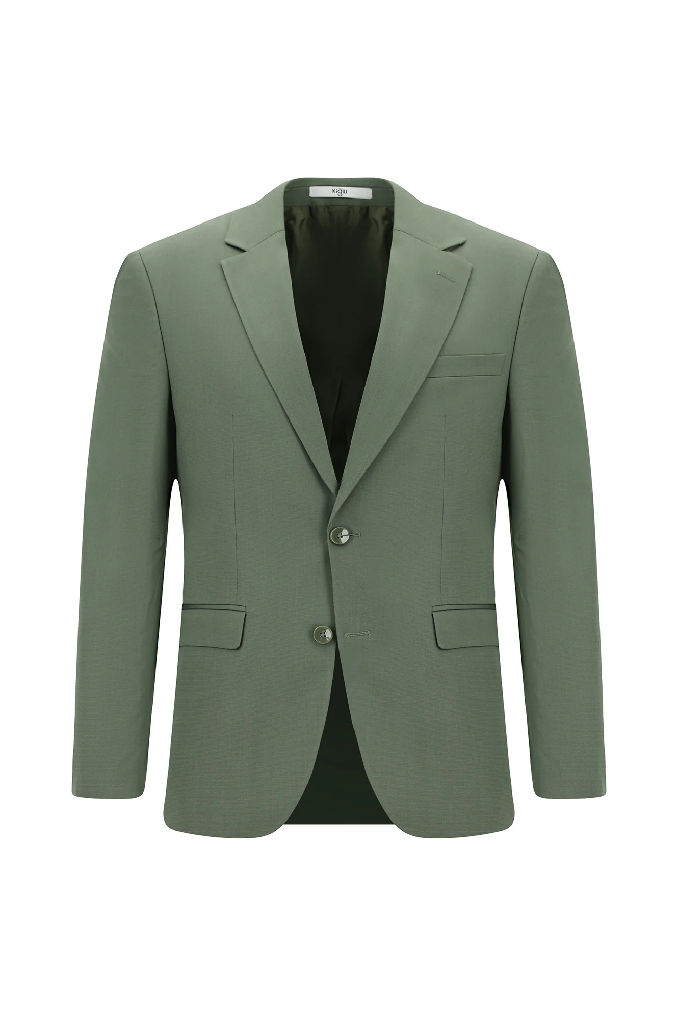 Koyu Yeşil 4 Drop Relaxed Fit Rahat Kesim Pamuklu Lyocell Takım Elbise