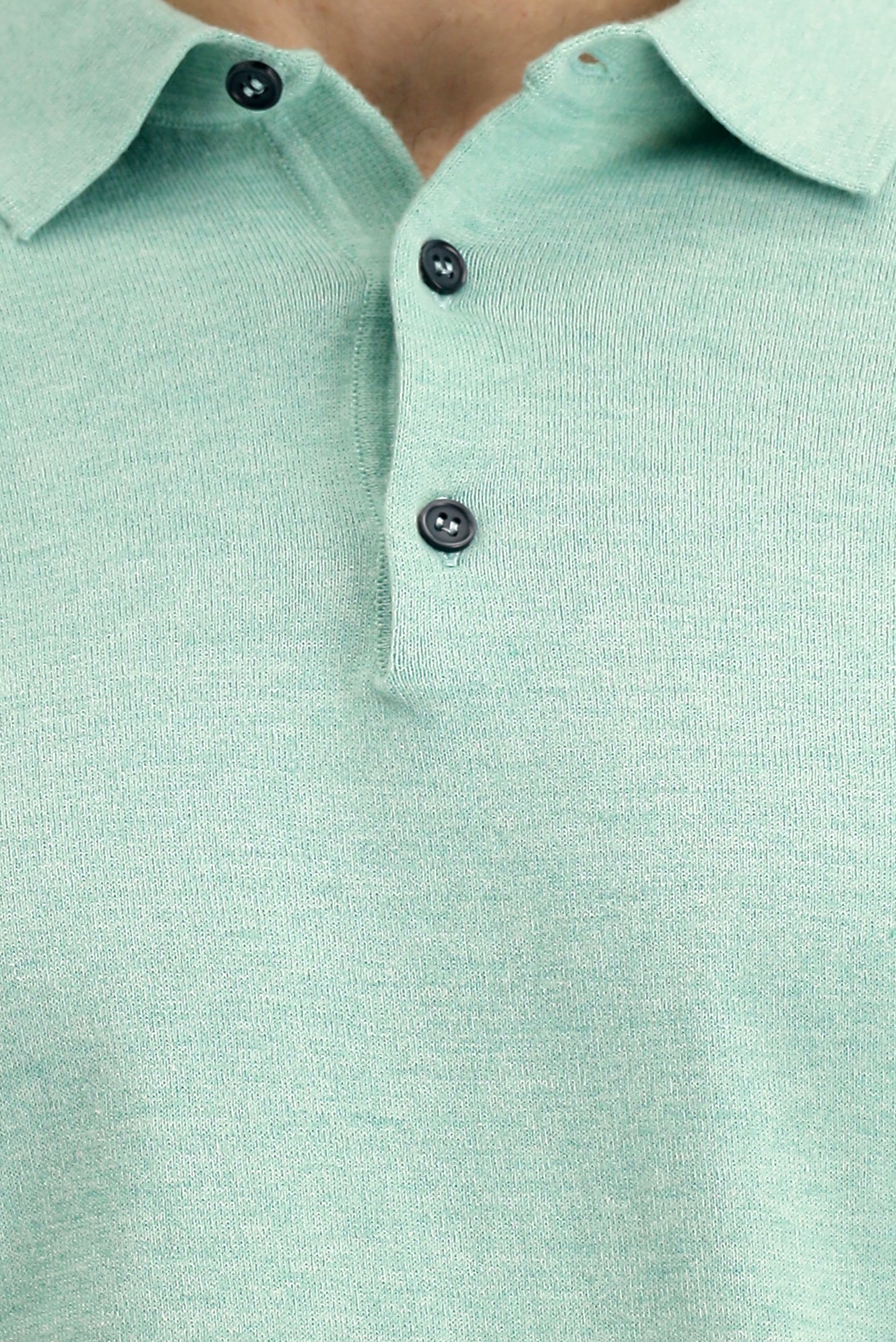 Koyu Yeşil Regular Fit Pamuklu Polo Yaka Örme Tişört - Image 6