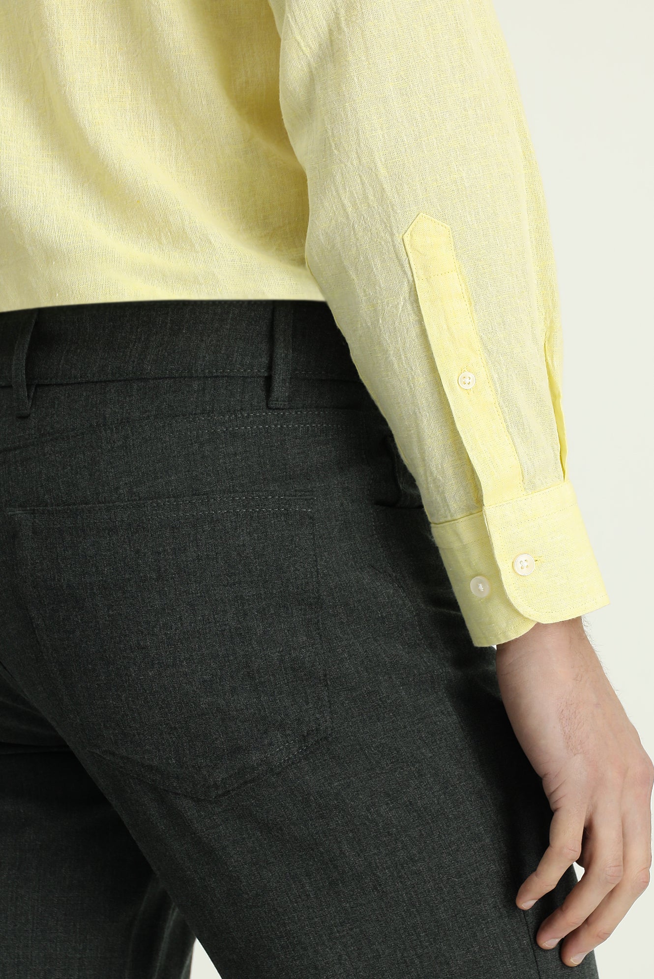 Koyu Yeşil 6 Drop Regular Fit Standart Kesim Yünlü Kumaş Pantolon - Image 6