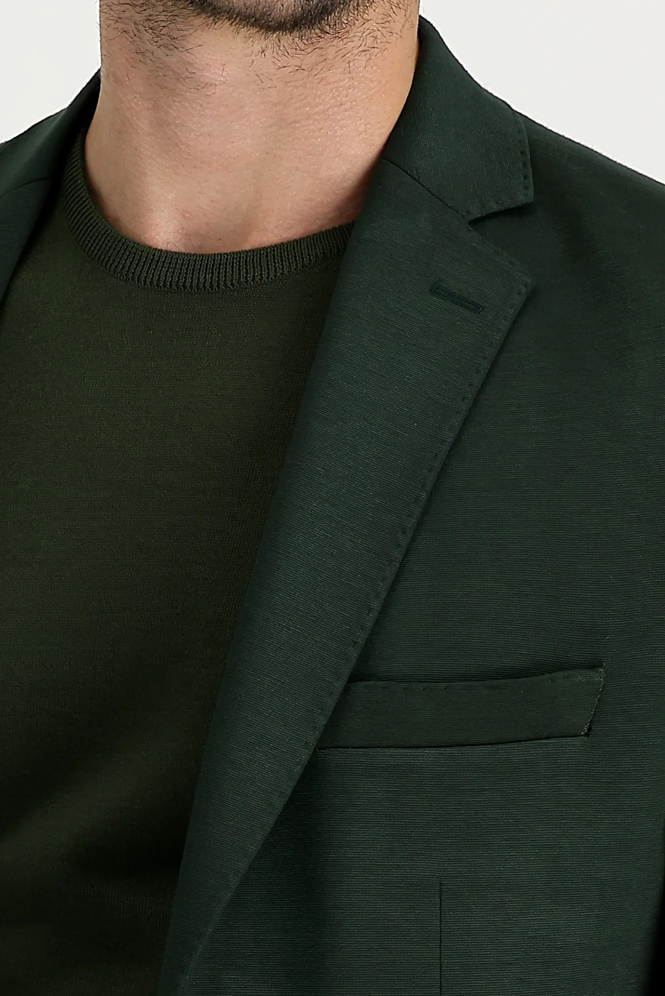 Koyu Yeşil 7 Drop Slim Fit Dar Kesim Ceket - Image 4