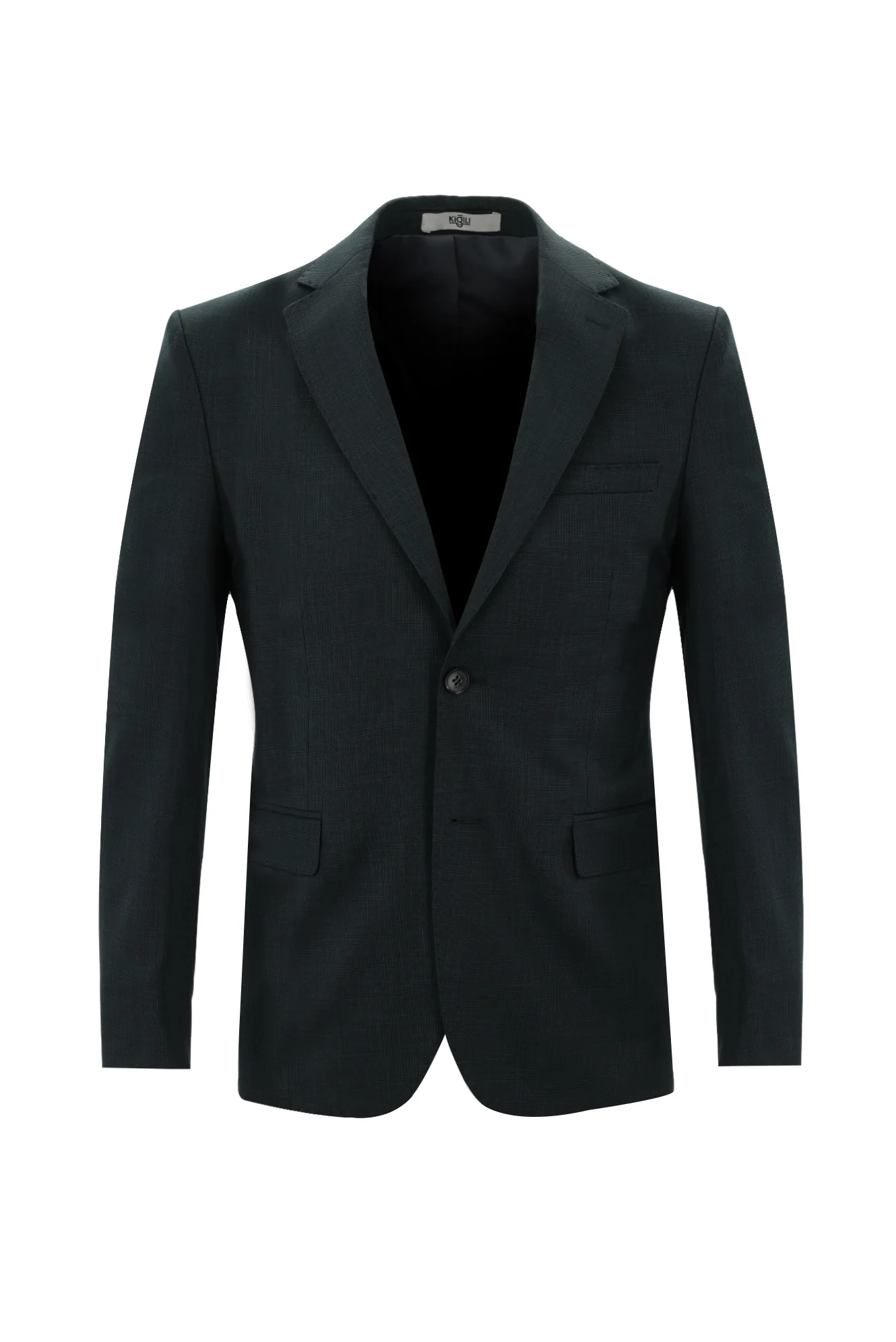 Koyu Yeşil 7 Drop Slim Fit Dar Kesim Kuşgözü Takım Elbise - Image 2