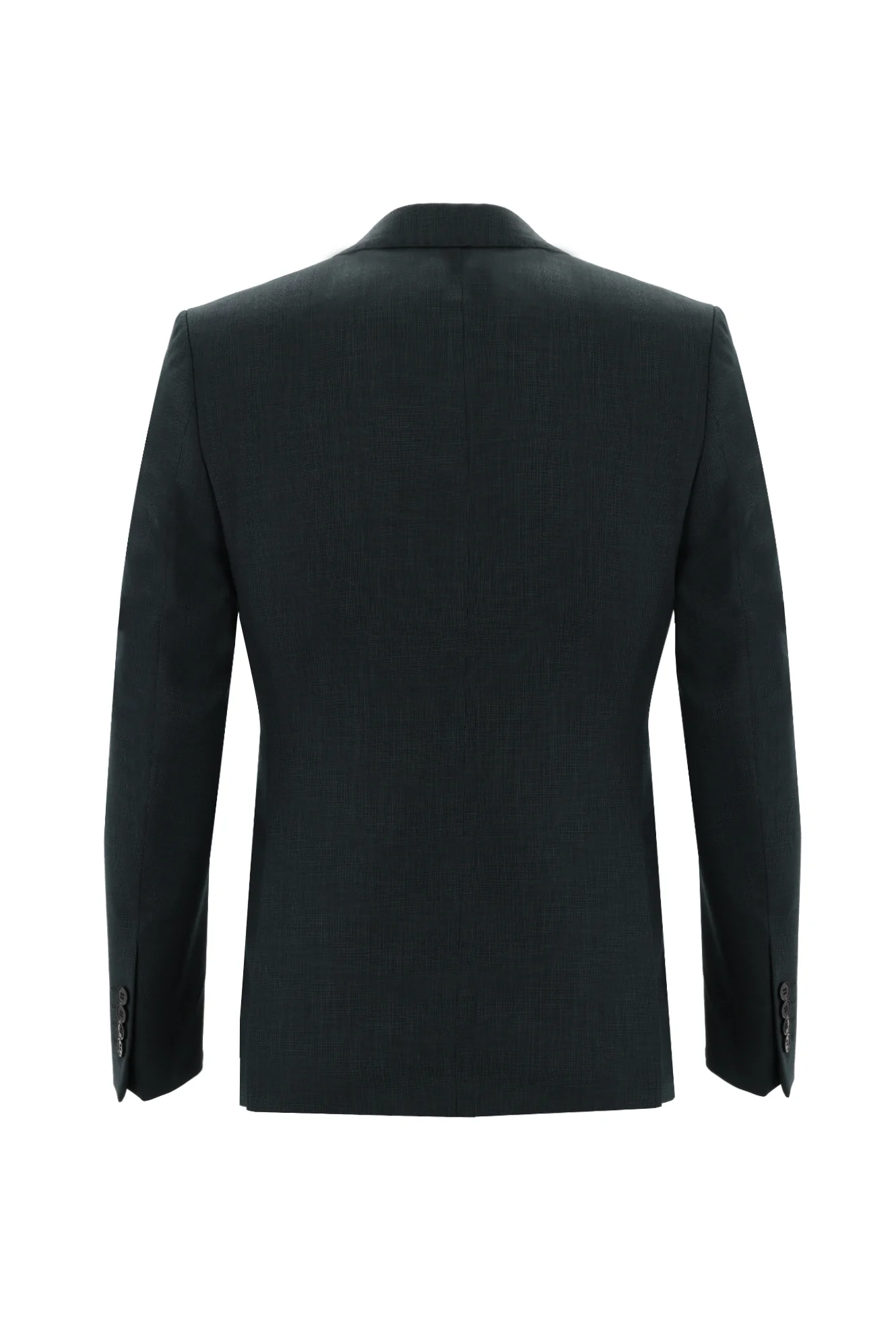 Koyu Yeşil 7 Drop Slim Fit Dar Kesim Kuşgözü Takım Elbise - Image 3