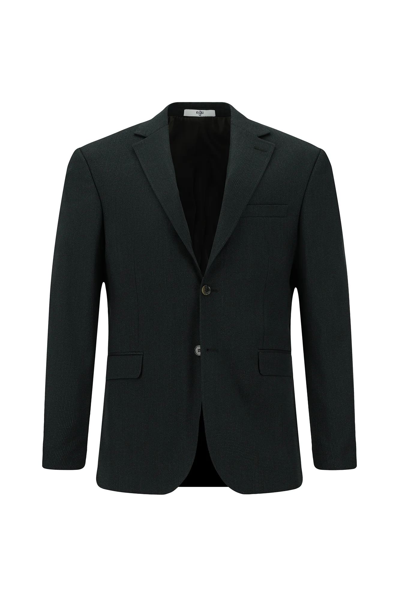 Koyu Yeşil 7 Drop Super Slim Fit Eksra Dar Kesim Desenli Takım Elbise
